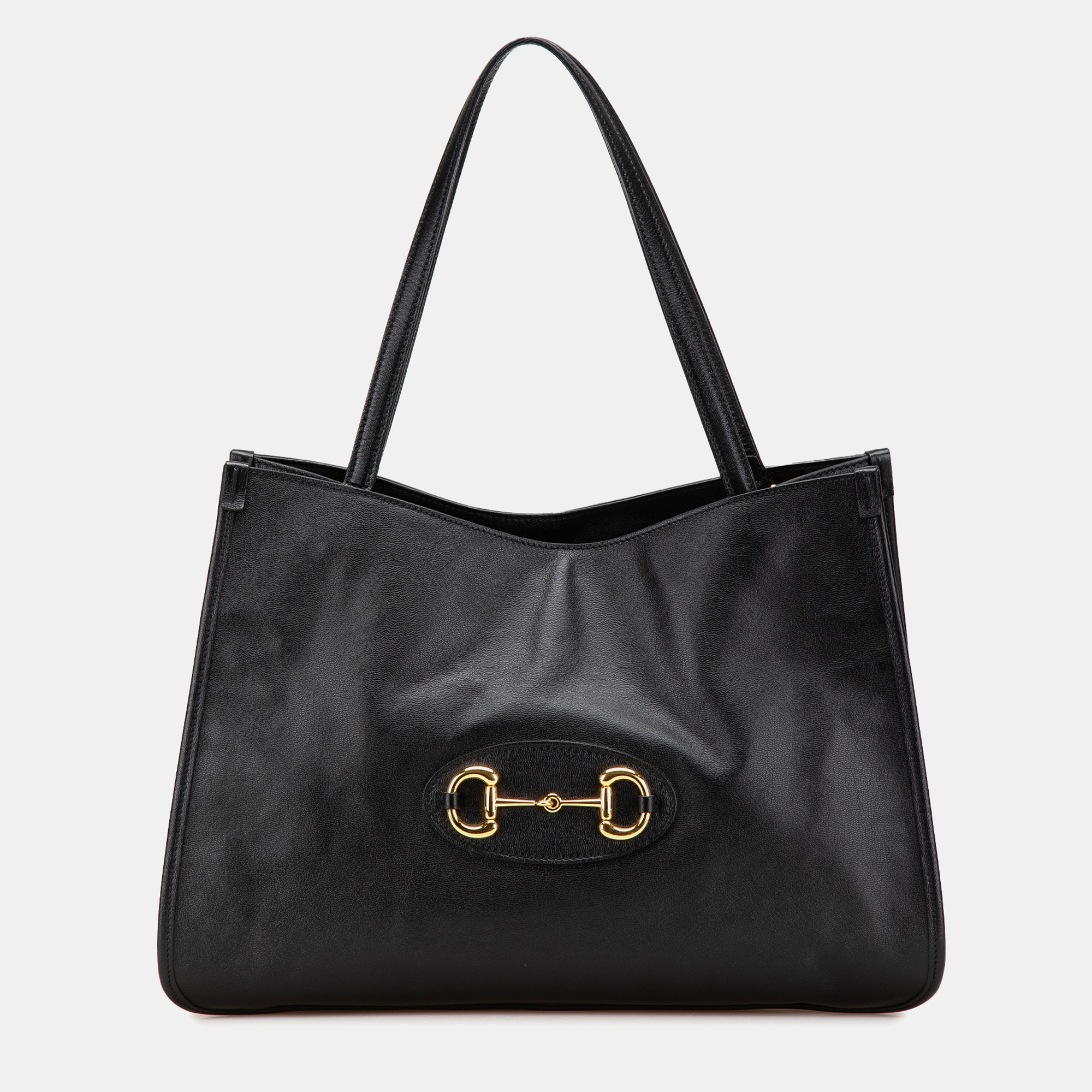 

Gucci Black Medium Leather Horsebit 1955 Tote