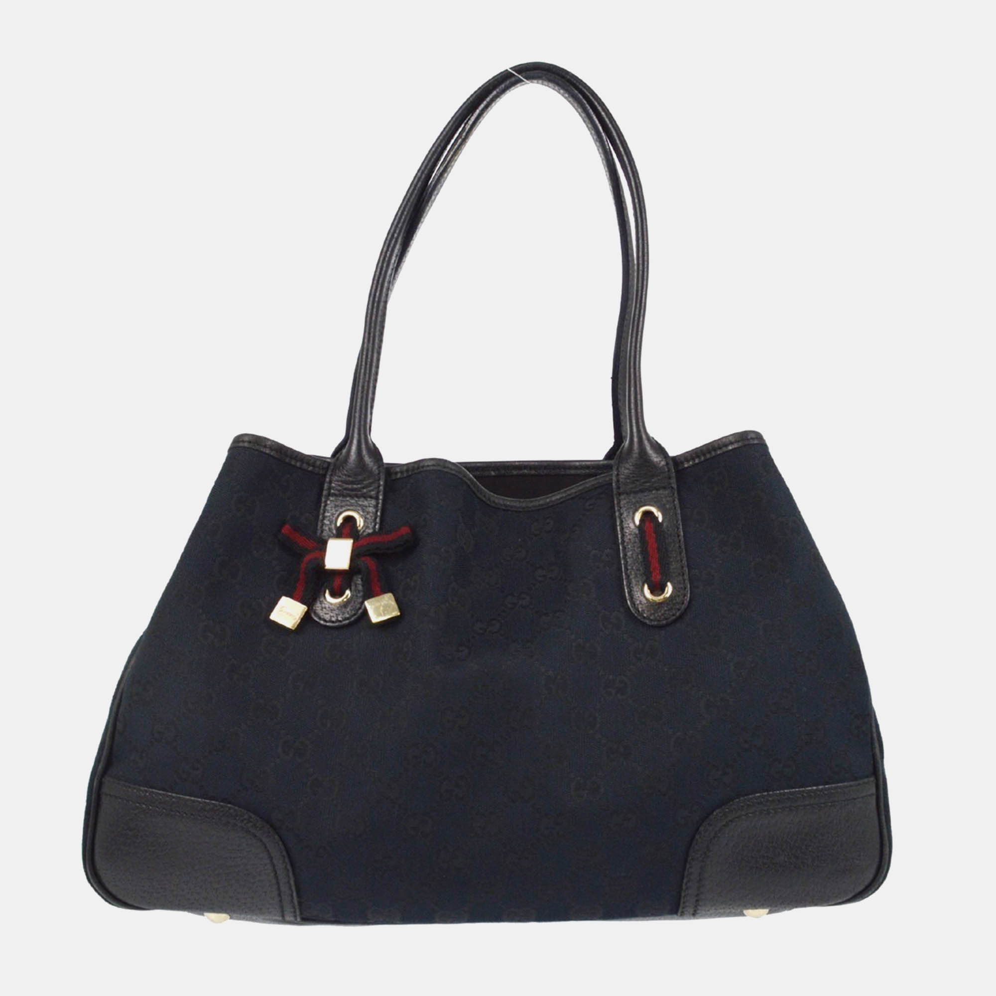 

Gucci Princy GG Black Canvas Tote Bag