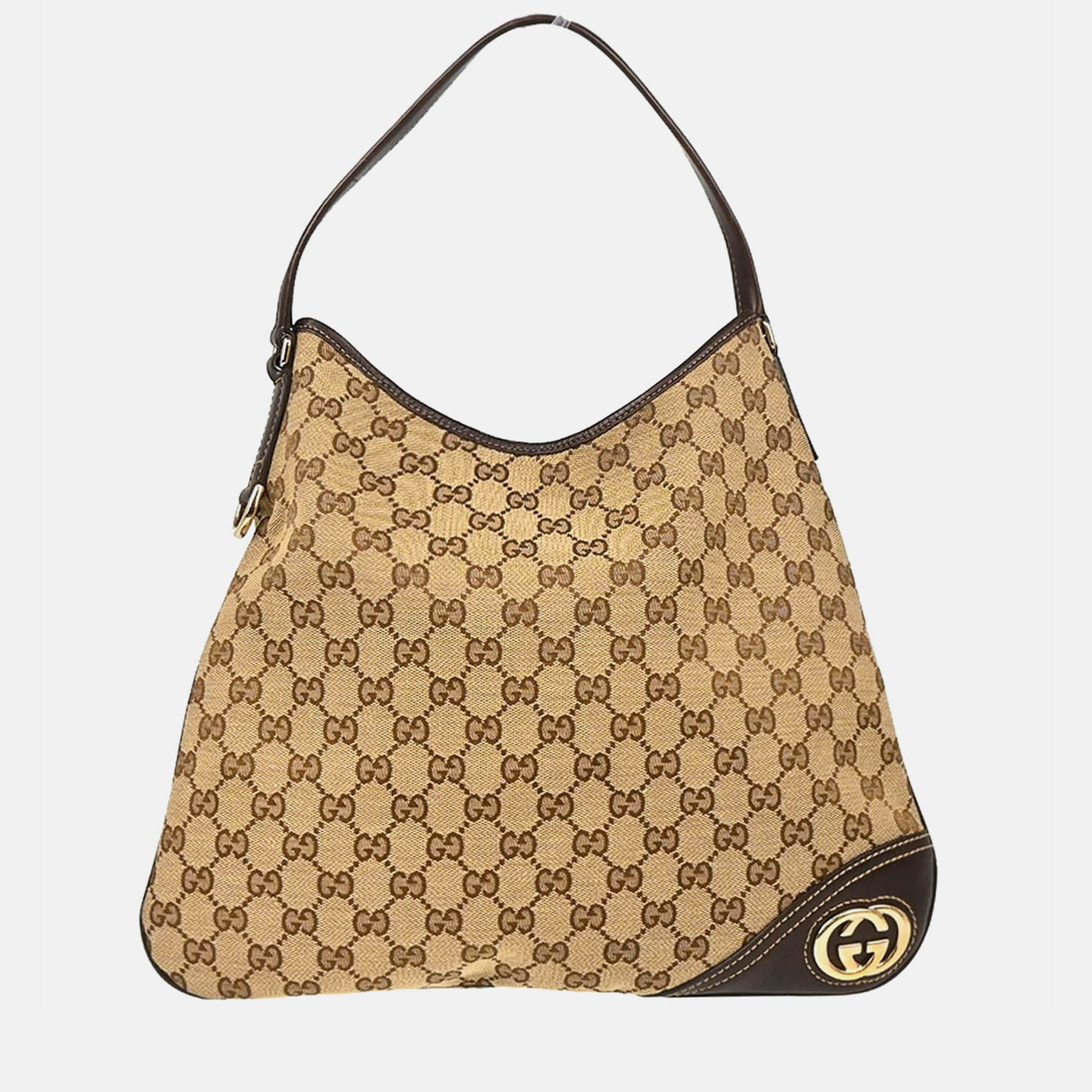 

Gucci GG Beige Canvas Hobo Bag