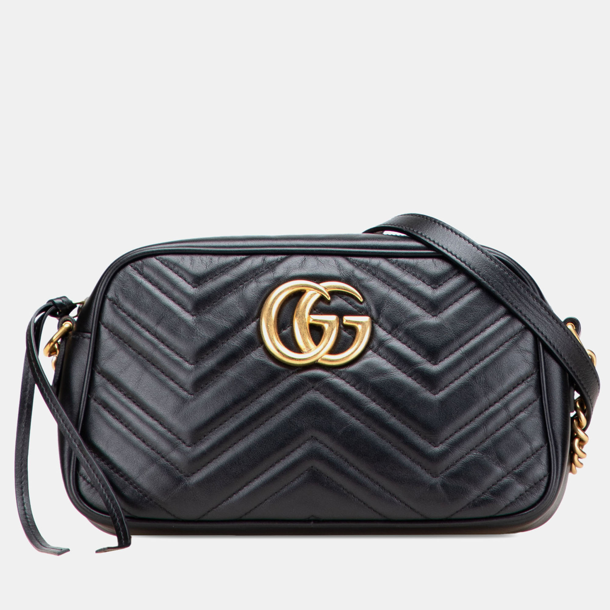

Gucci Black Small GG Marmont Matelasse Leather Crossbody