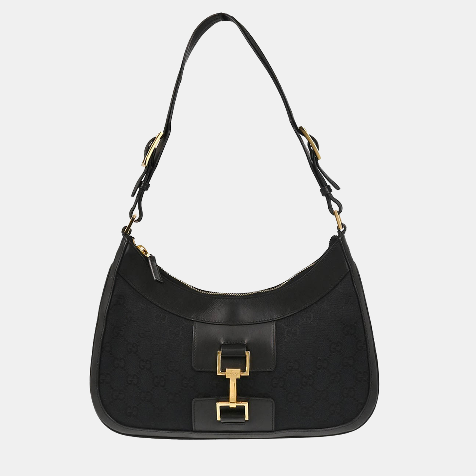 

Gucci Black GG Hobo Shoulder Bag