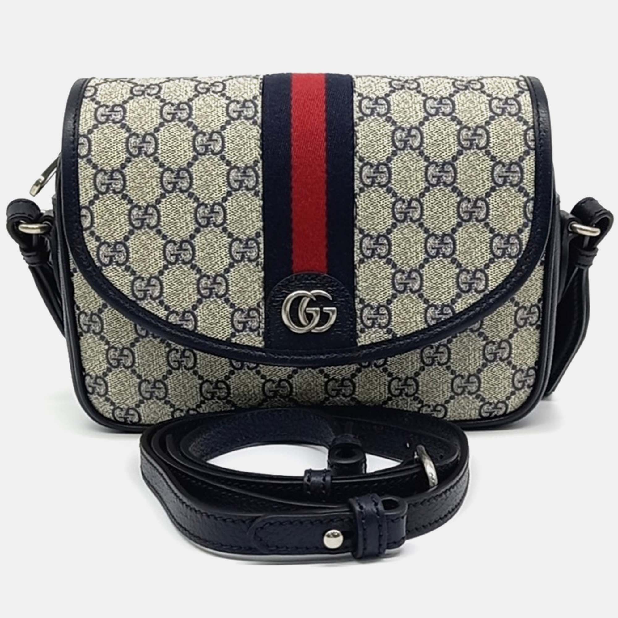 

Gucci Multicolor Coated Canvas Ophidia Mini GG Shoulder Bag