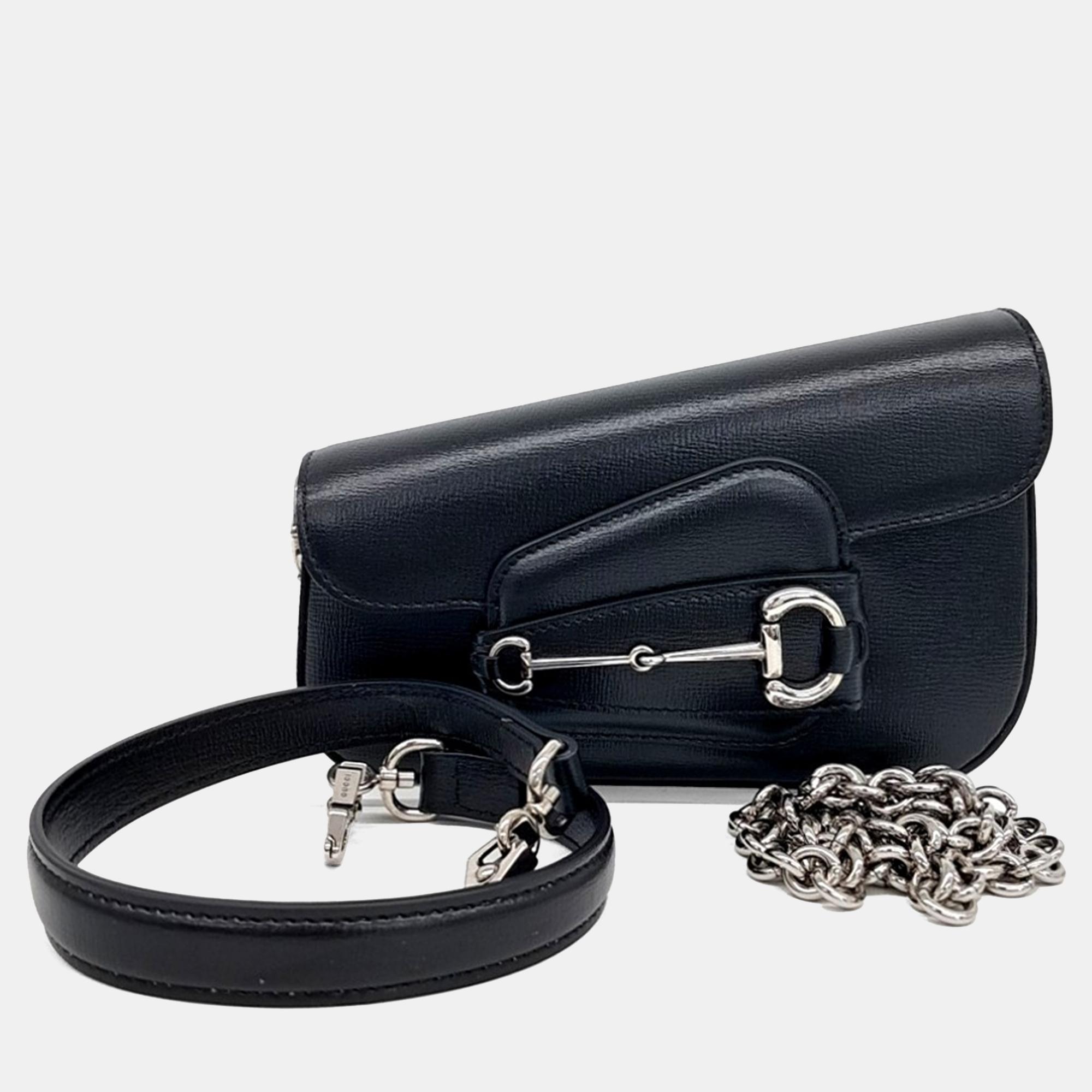 

Gucci Black Leather Horsebit 1955 Shoulder Bag
