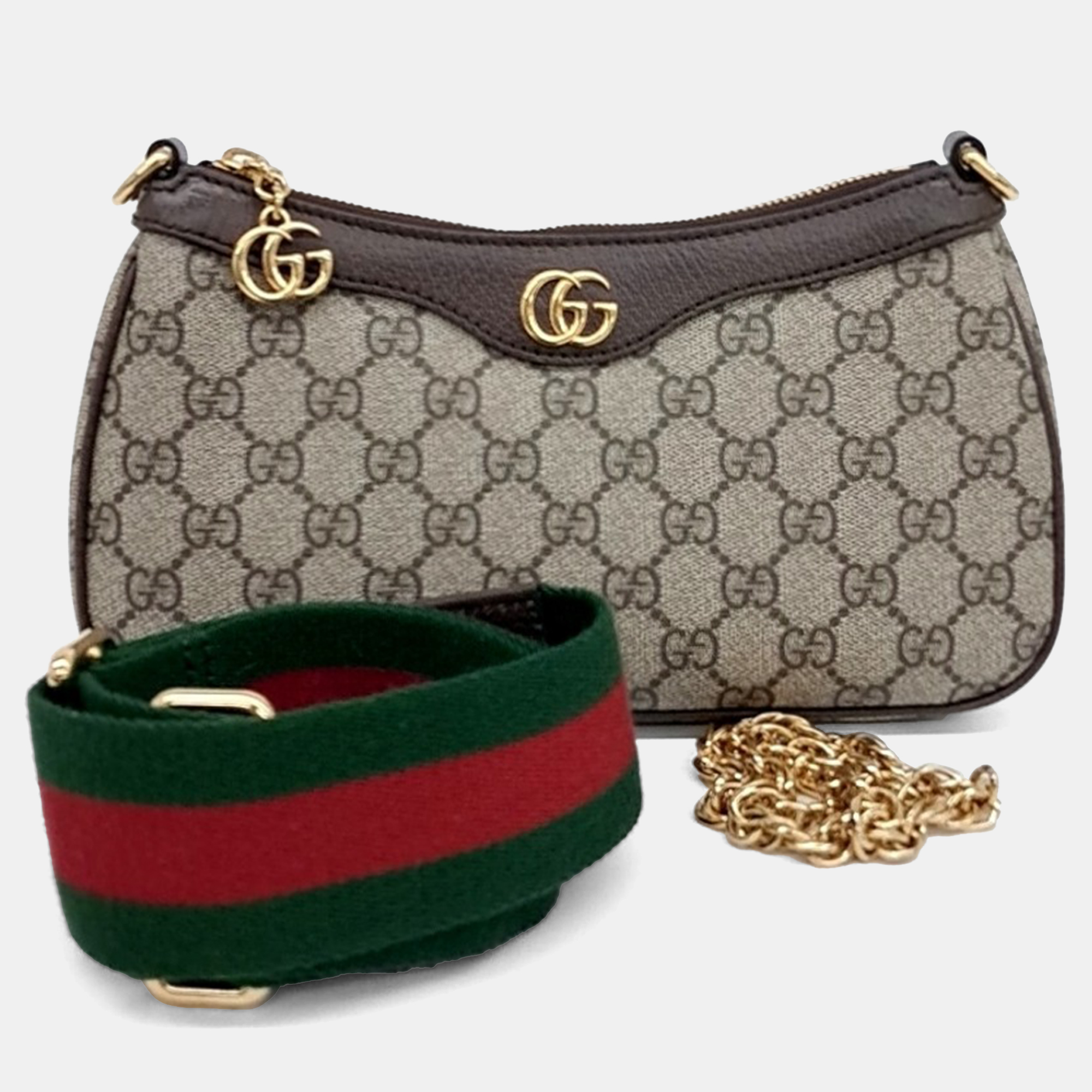 

Gucci Beige PVC Ophidia Small Handbag