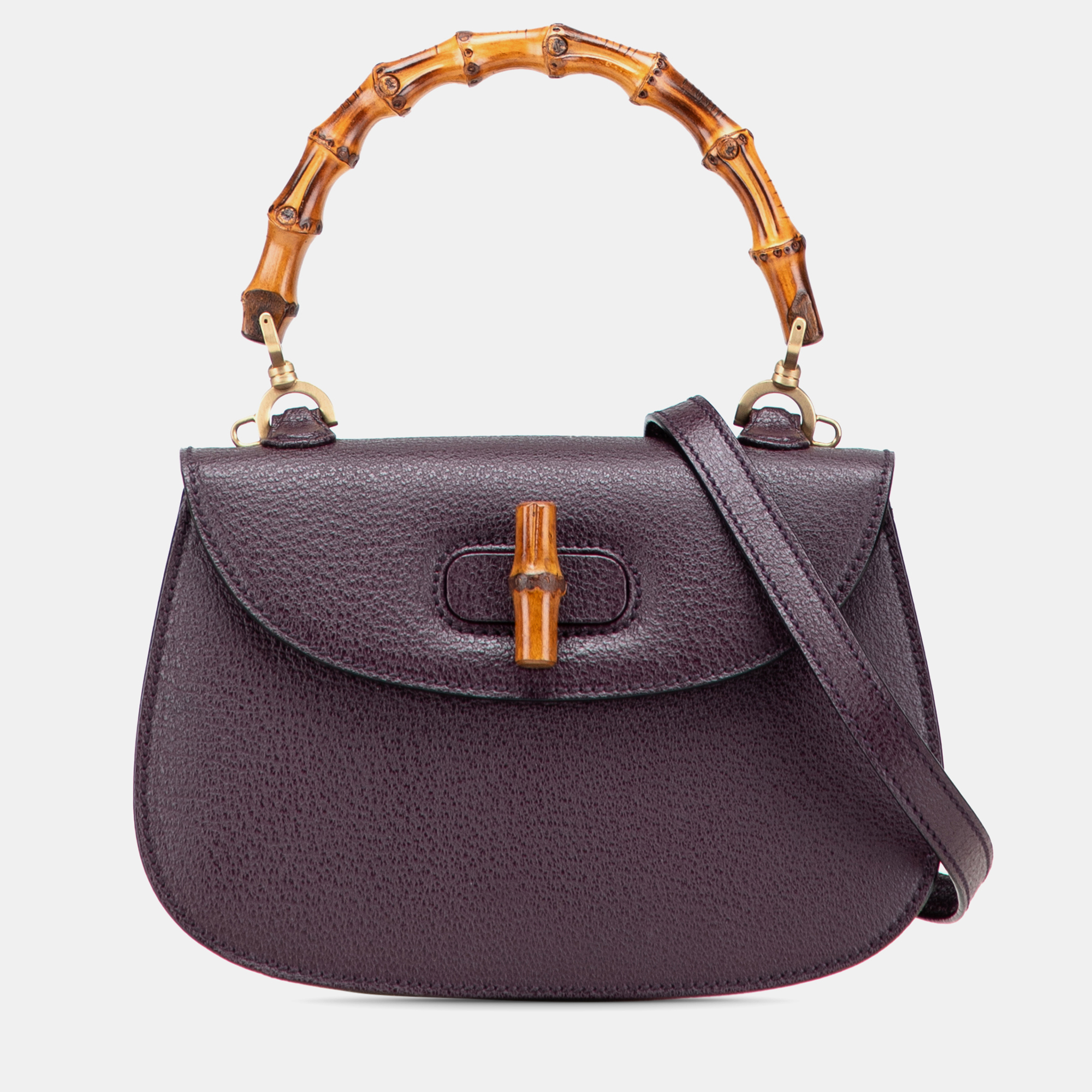 

Gucci Purple Calfskin Bamboo Night