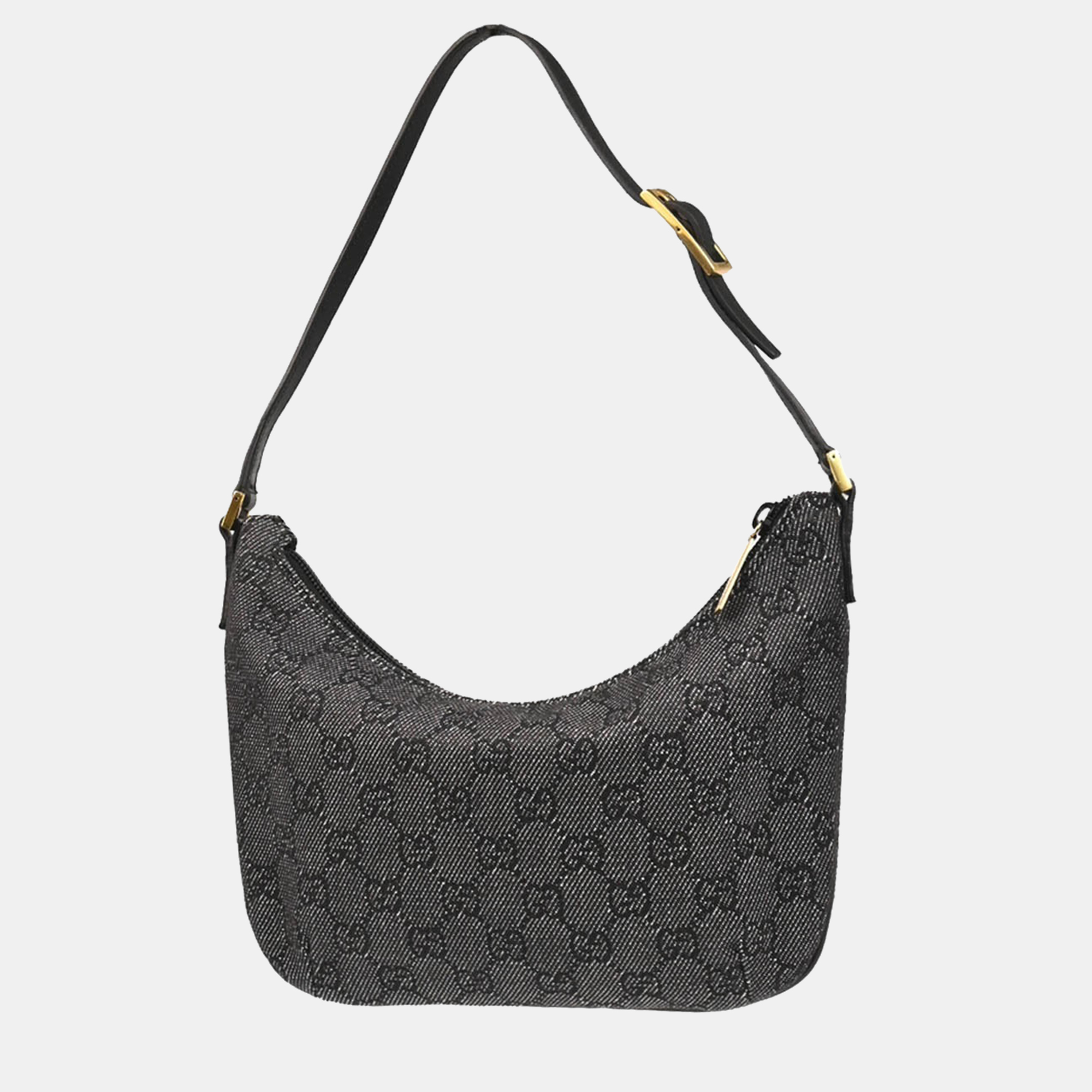 

Gucci Black GG Hobo Handbag