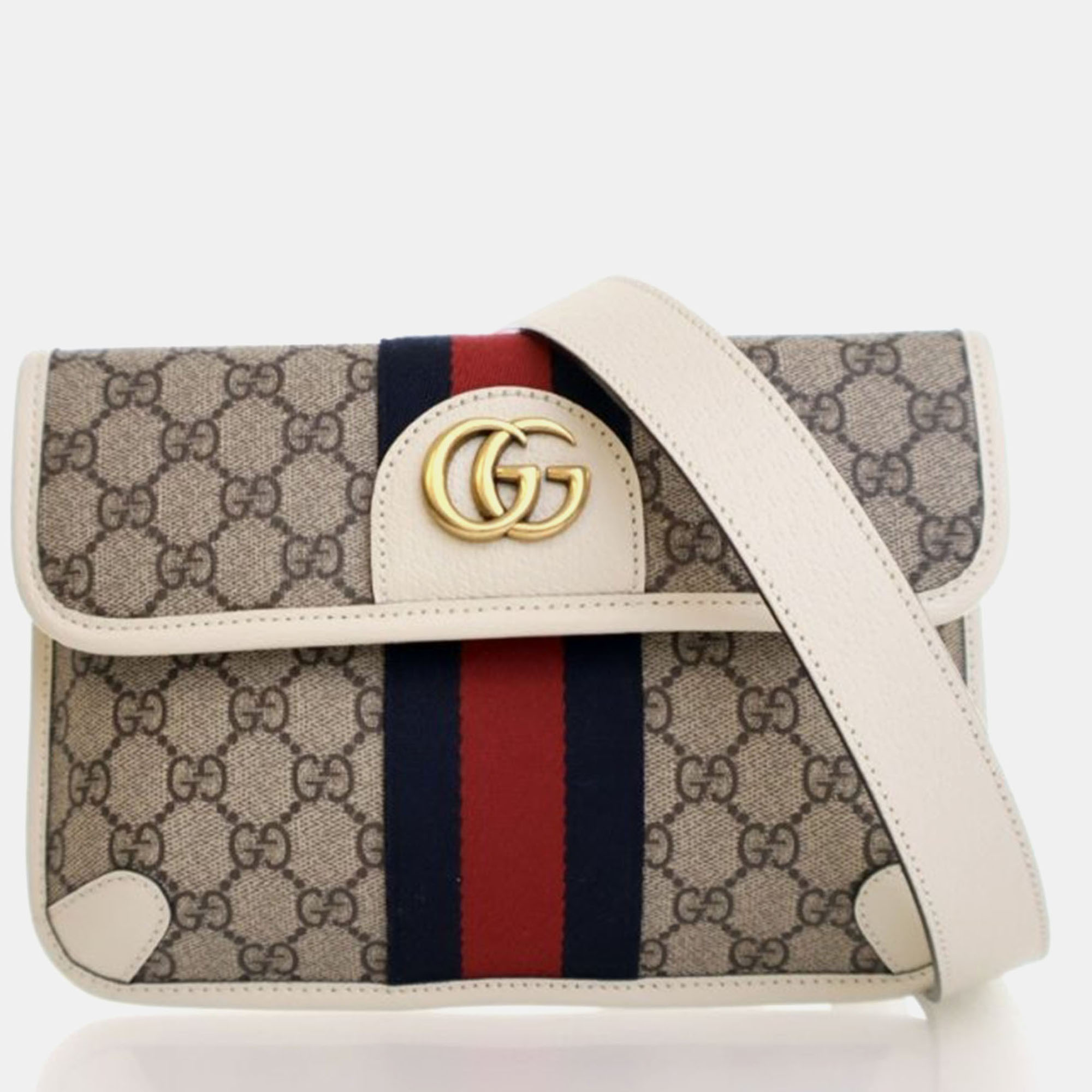 

Gucci Small GG Supreme Ophidia Waist Bag, Grey
