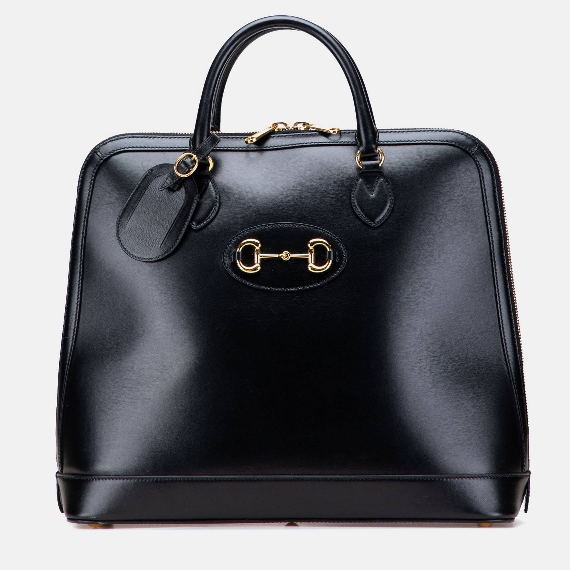 

Gucci Black Small Leather Horsebit 1955 Duffle Bag
