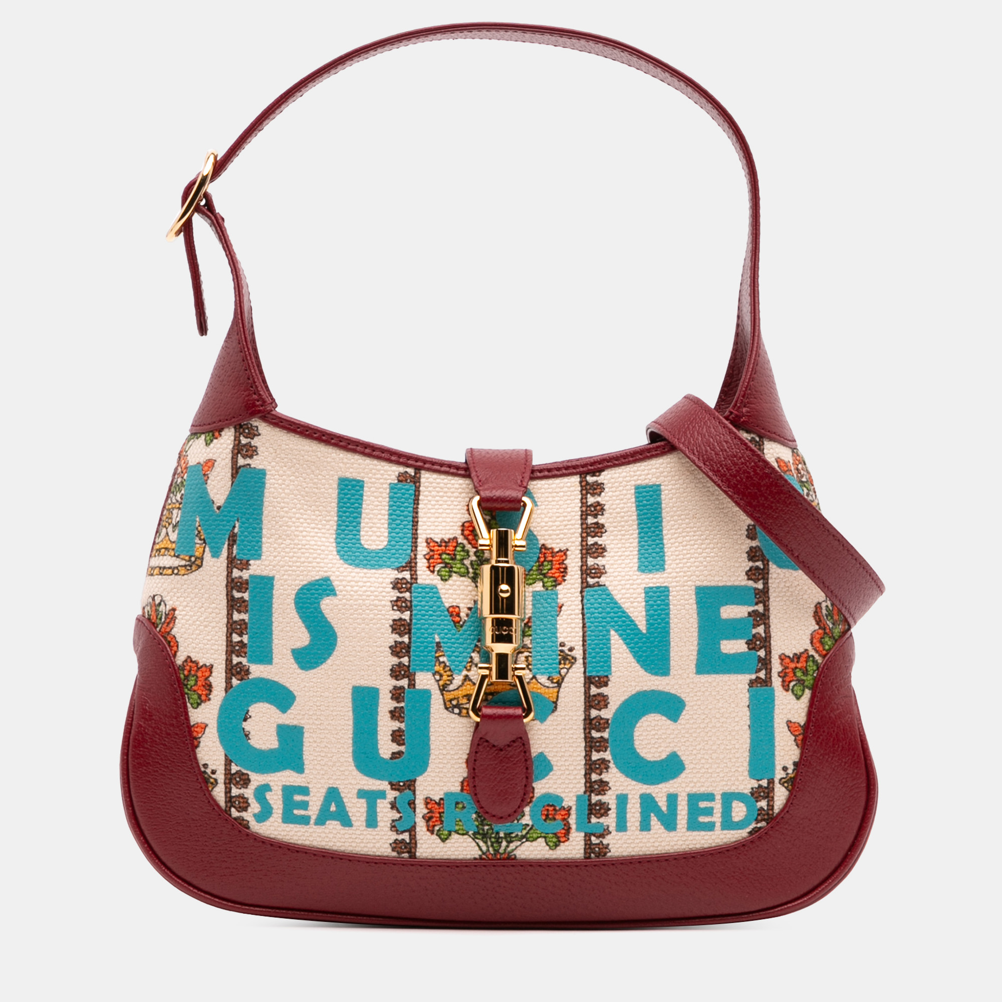 

Gucci Beige Brown Small Canvas 100 Centennial Music Jackie 1961 Crossbody