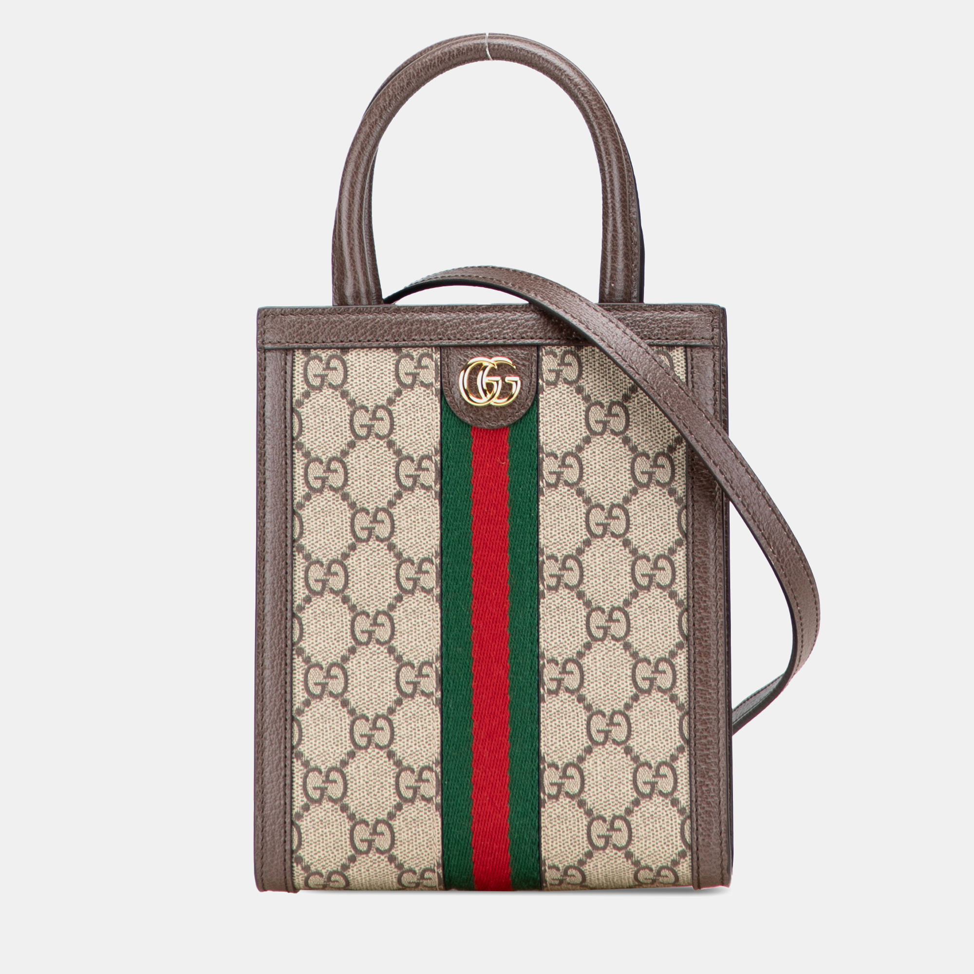 

Gucci Beige Gucci Mini GG Supreme Ophidia Web Satchel