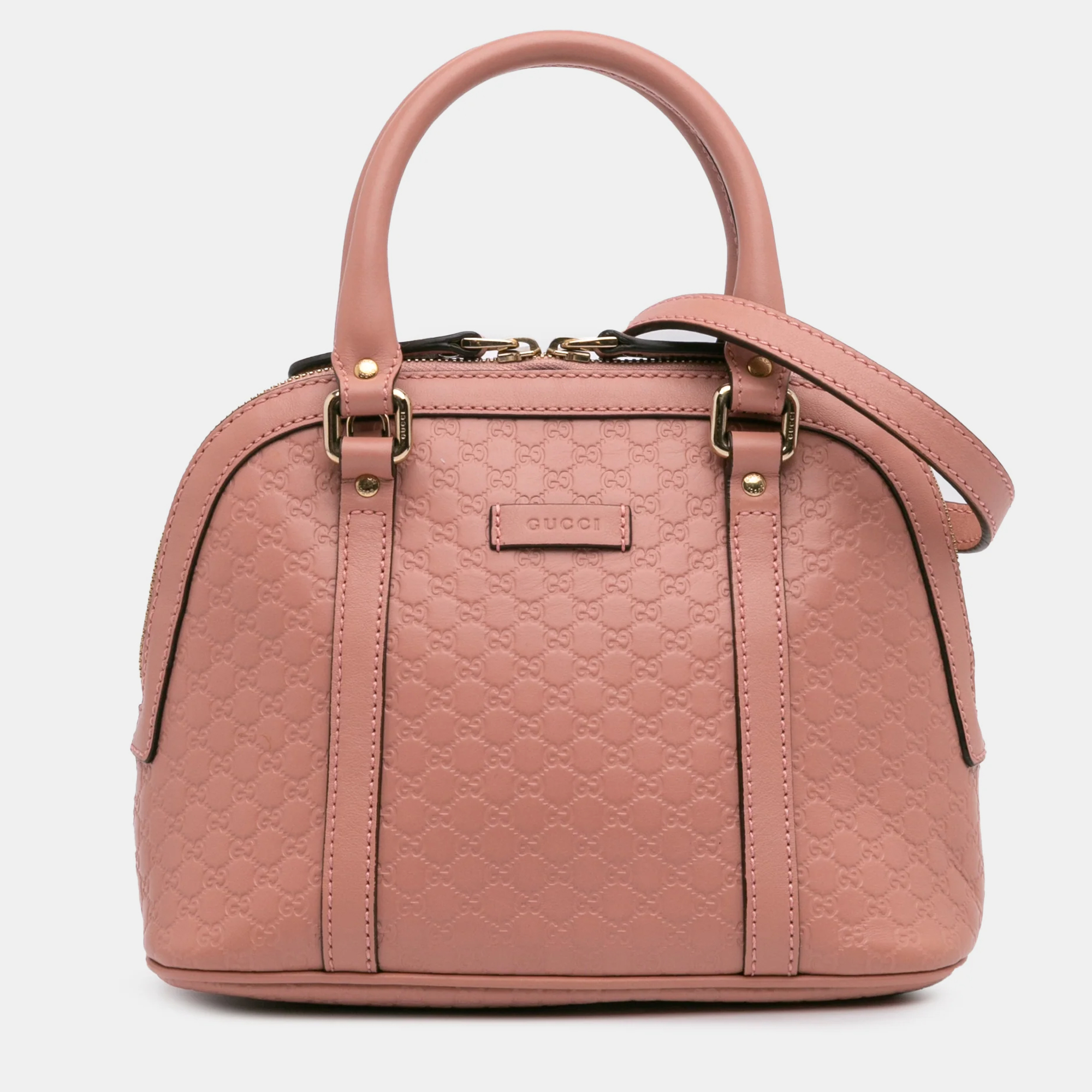 

Gucci Microguccissima Mini Pink Leather Dome Top Handle Bag