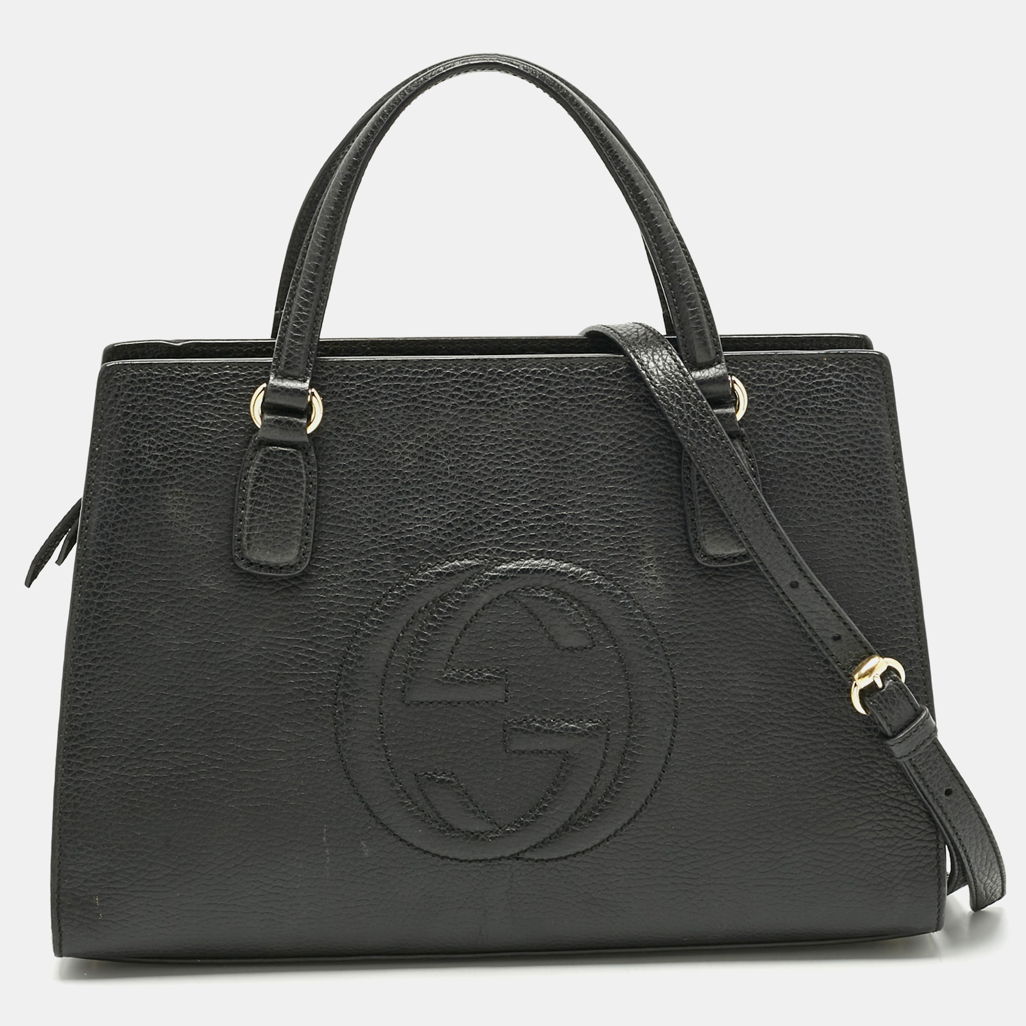 

Gucci Black Leather Soho Tote