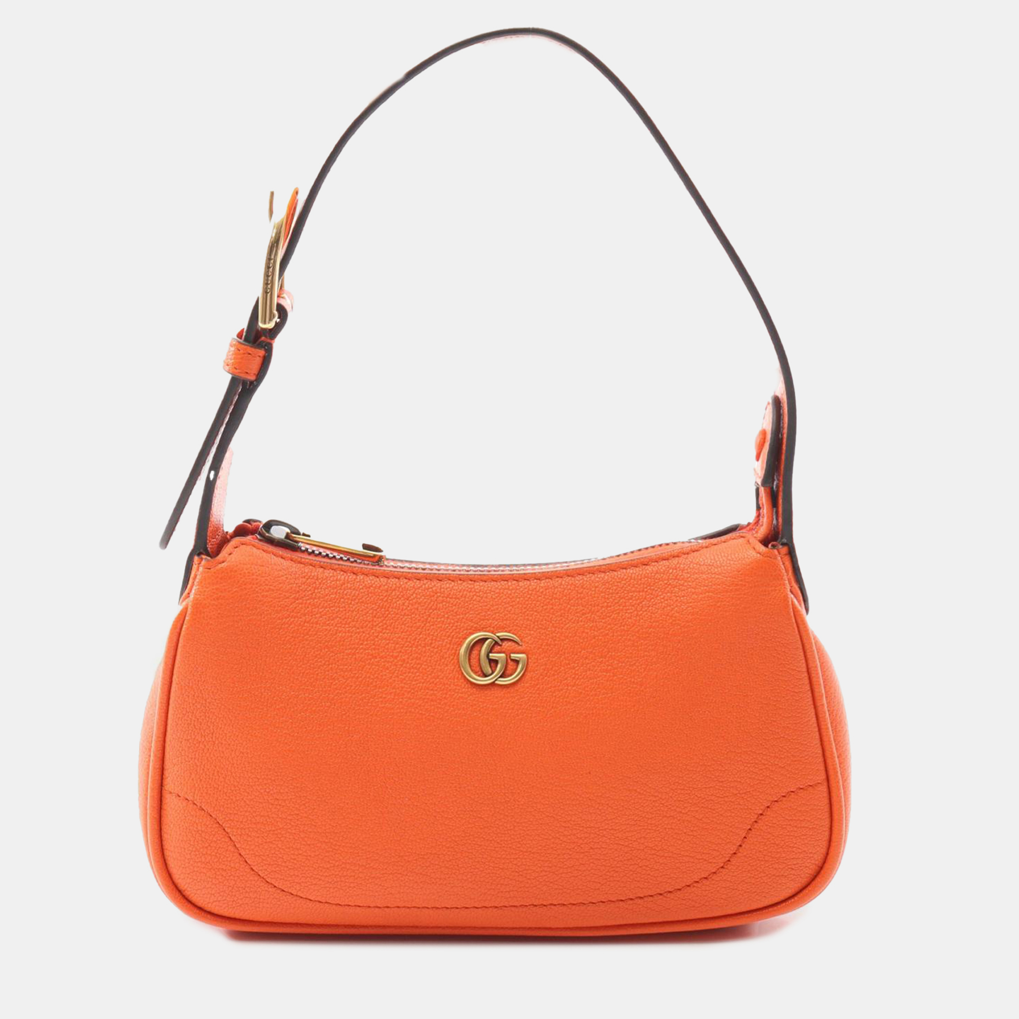 

Gucci Orange Mini Leather Aphrodite Shoulder Bag