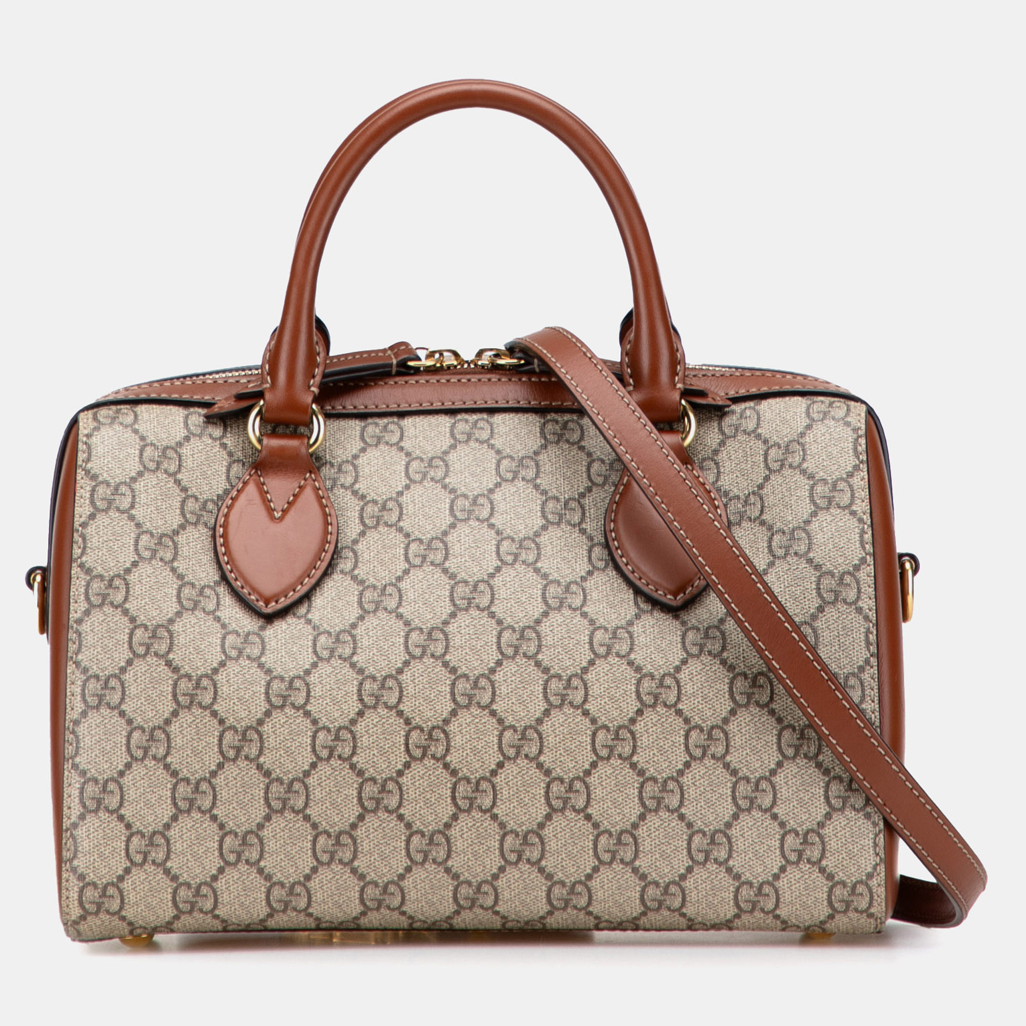 

Gucci Beige Small GG Supreme Boston Bag