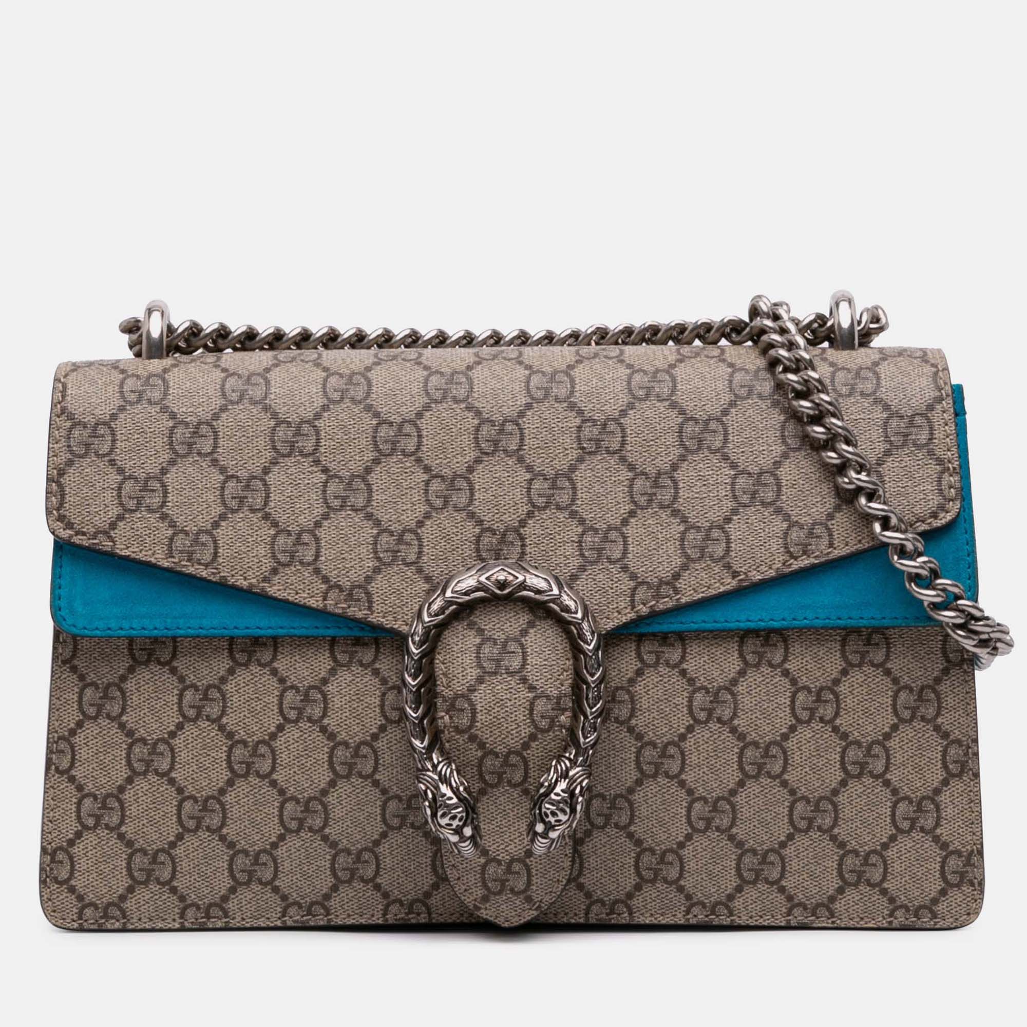 

Gucci Brown Small GG Supreme Dionysus Shoulder Bag