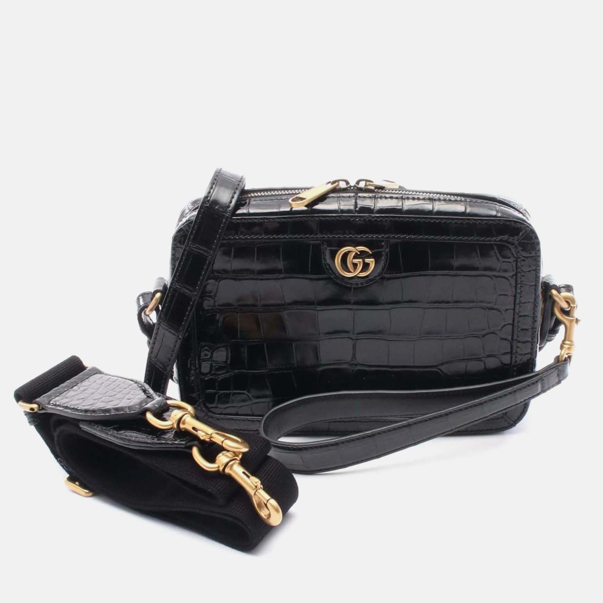 

Gucci GG Marmont Black Leather Shoulder Bag