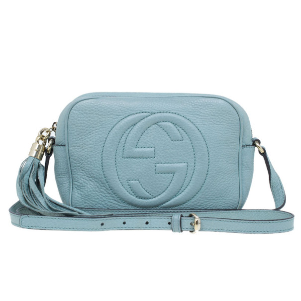 مملوكة مسبقًا Gucci Aqua Leather Soho Disco Shoulder Bag