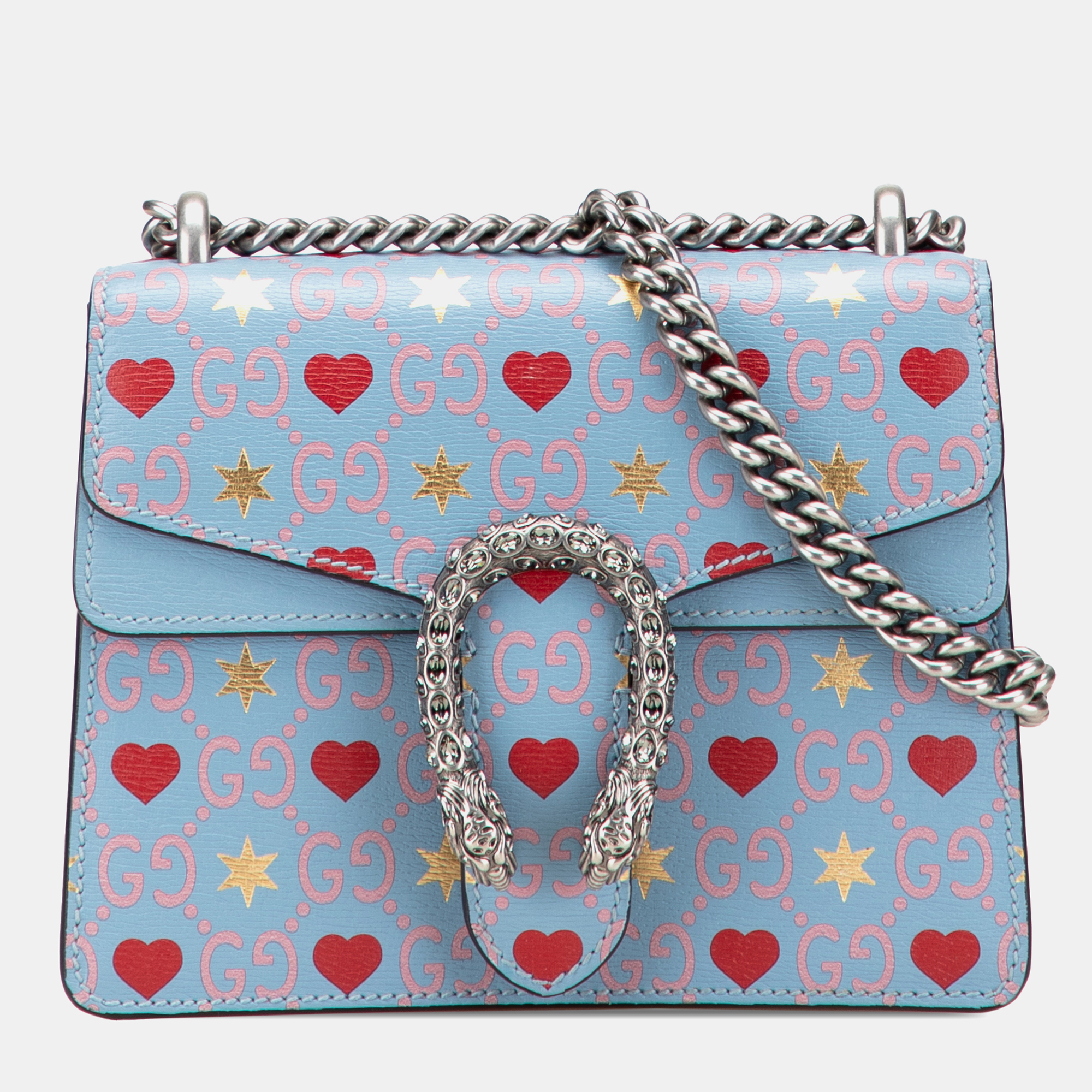 

Gucci Blue Small Valentine's Day Leather Dionysus Crossbody