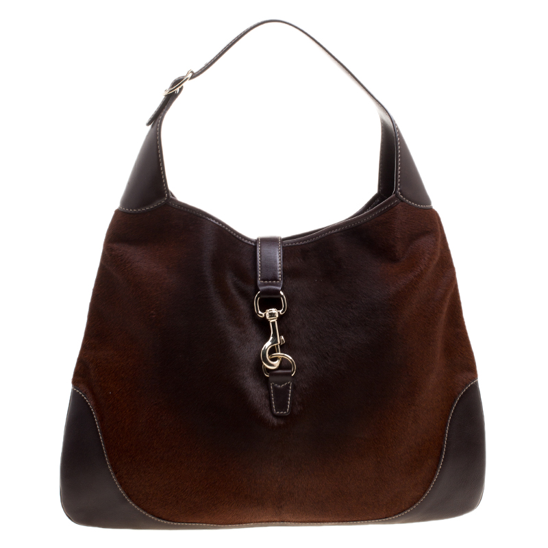 Pre Owned حقيبة غوتشي O جاكي ويب كانفاس GG أوف وايت/ بيج