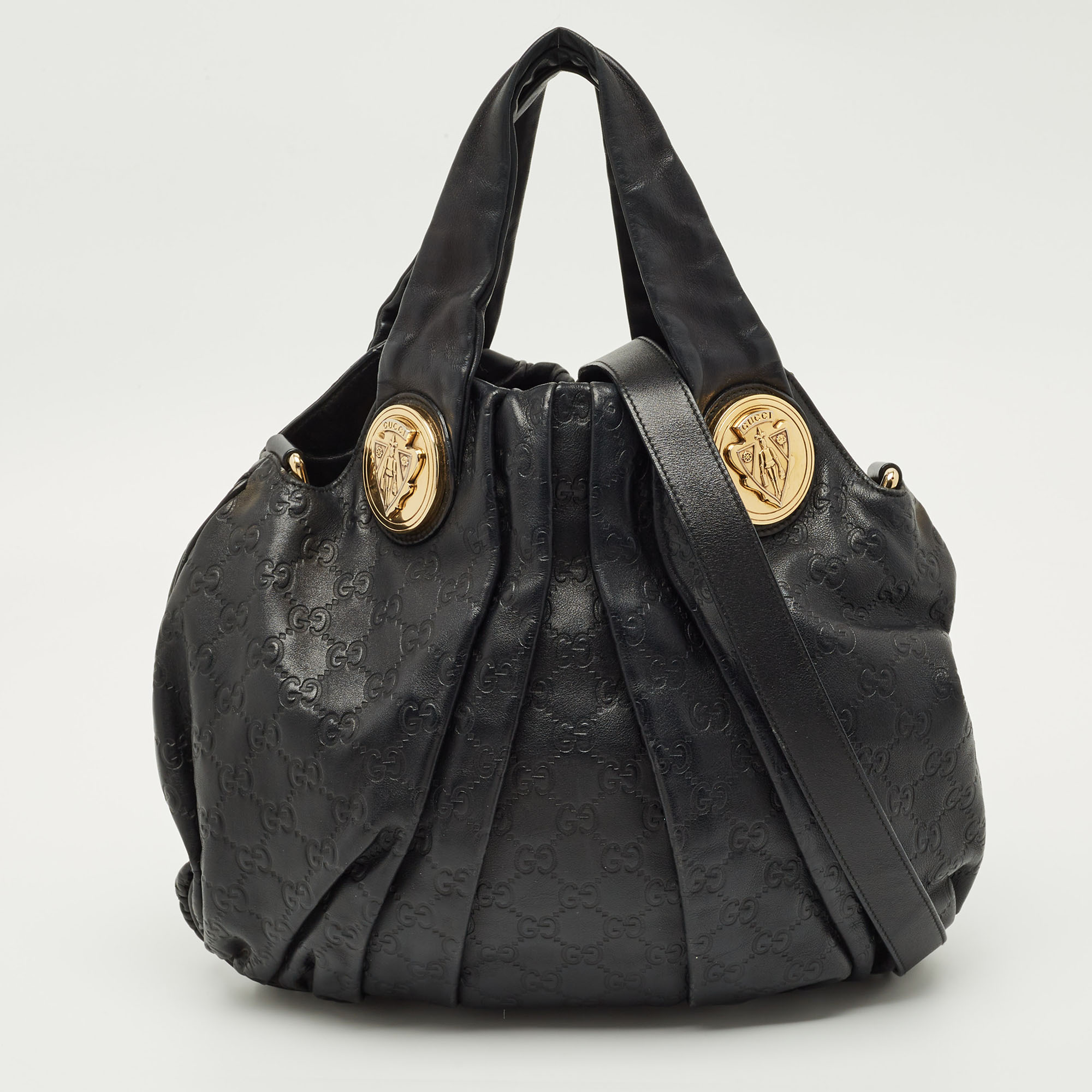 

Gucci Black Guccissima Leather  Hysteria Hobo