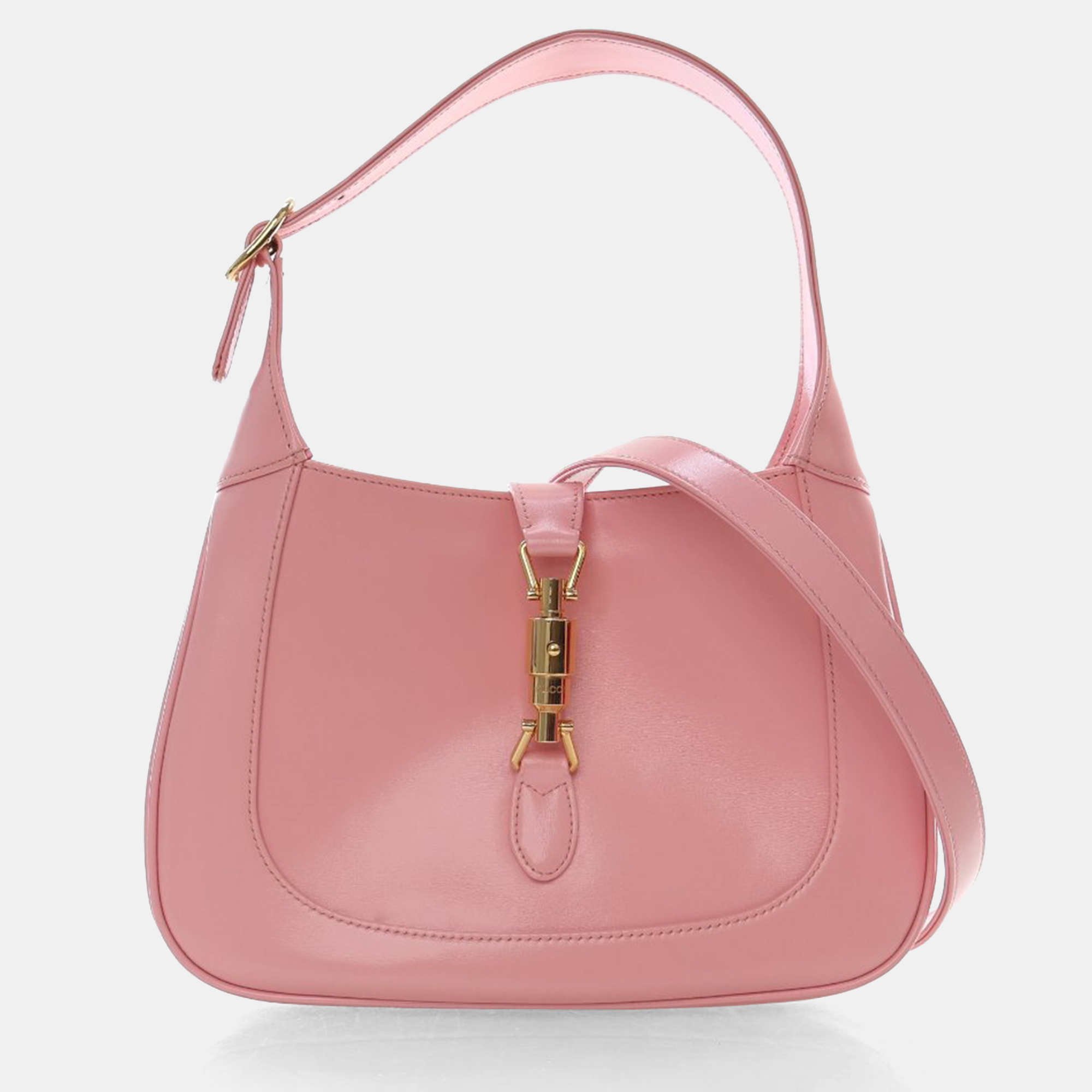 

Gucci Jackie 1961 Small Calfskin Piston Lock Shoulder Bag, Pink