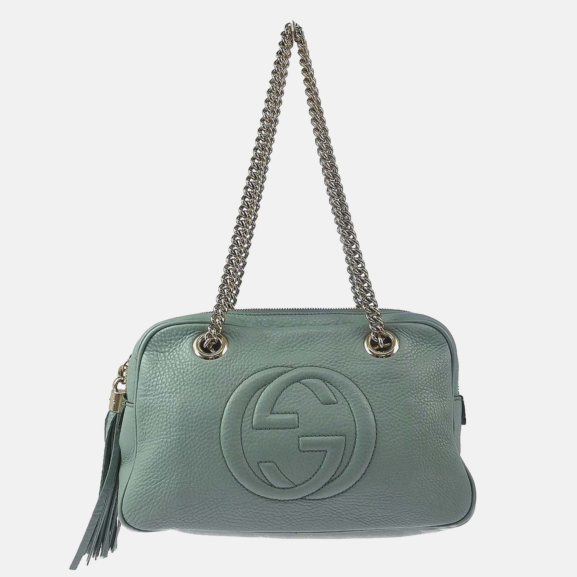 

Gucci Soho Light Blue Leather Shoulder Bag