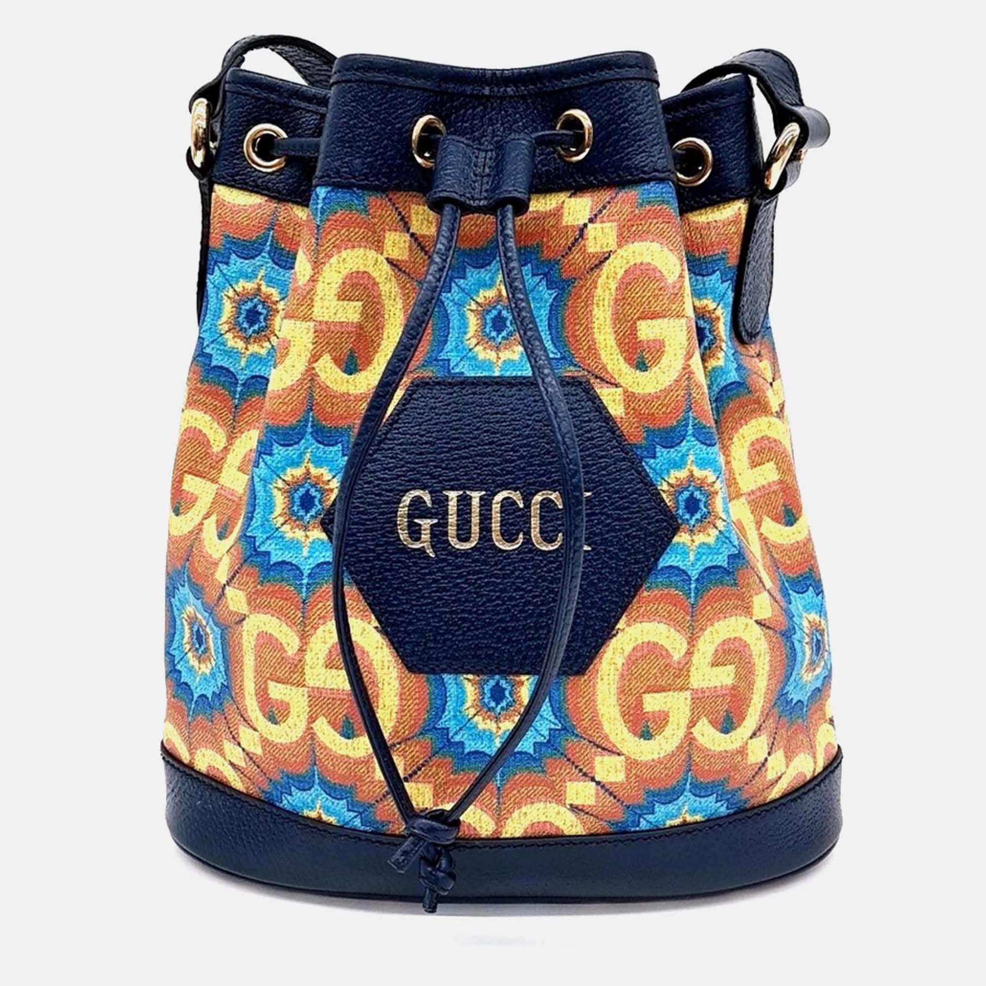 

Gucci 100th Anniversary Multicolor Coated Canvas Bucket Bag