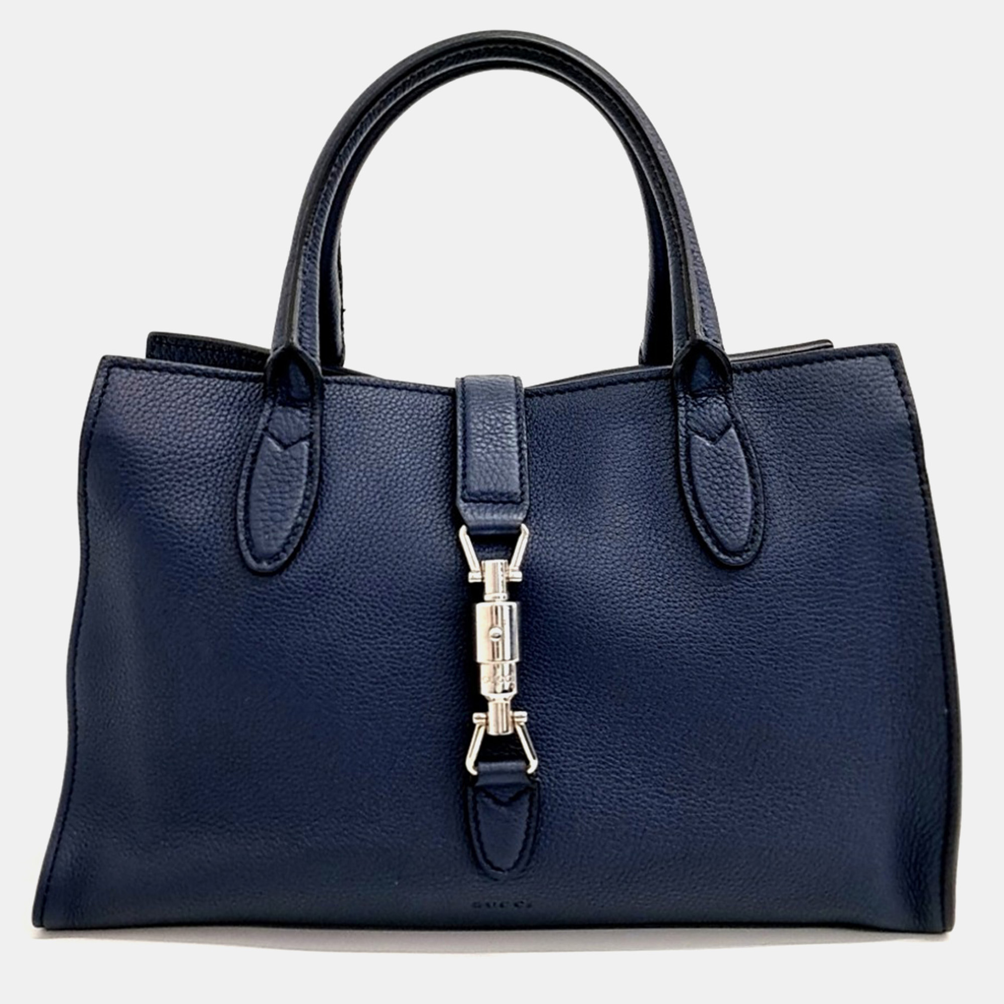 

Gucci Jackie Soft Navy Blue Leather Bag