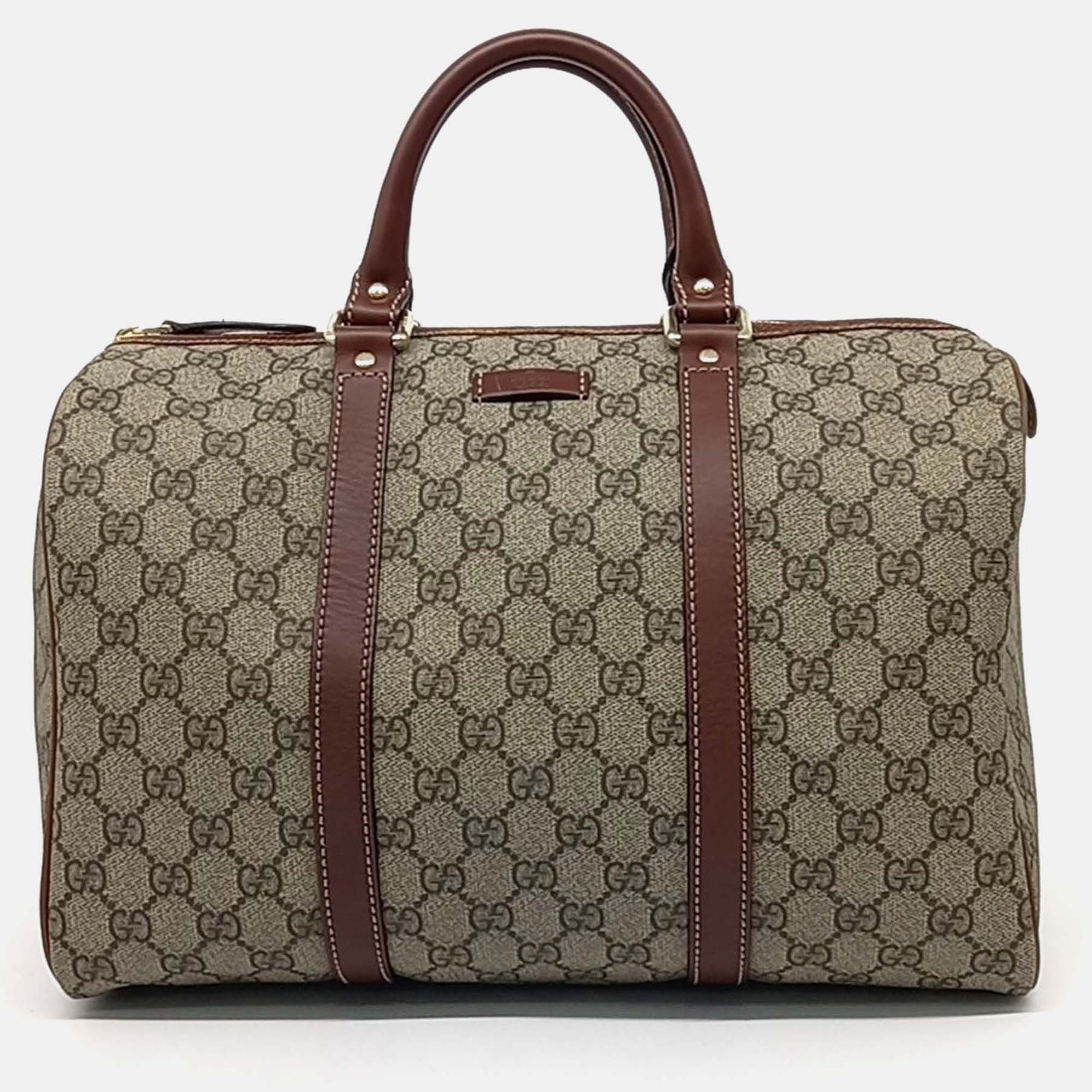 

Gucci Beige PVC Boston Bag