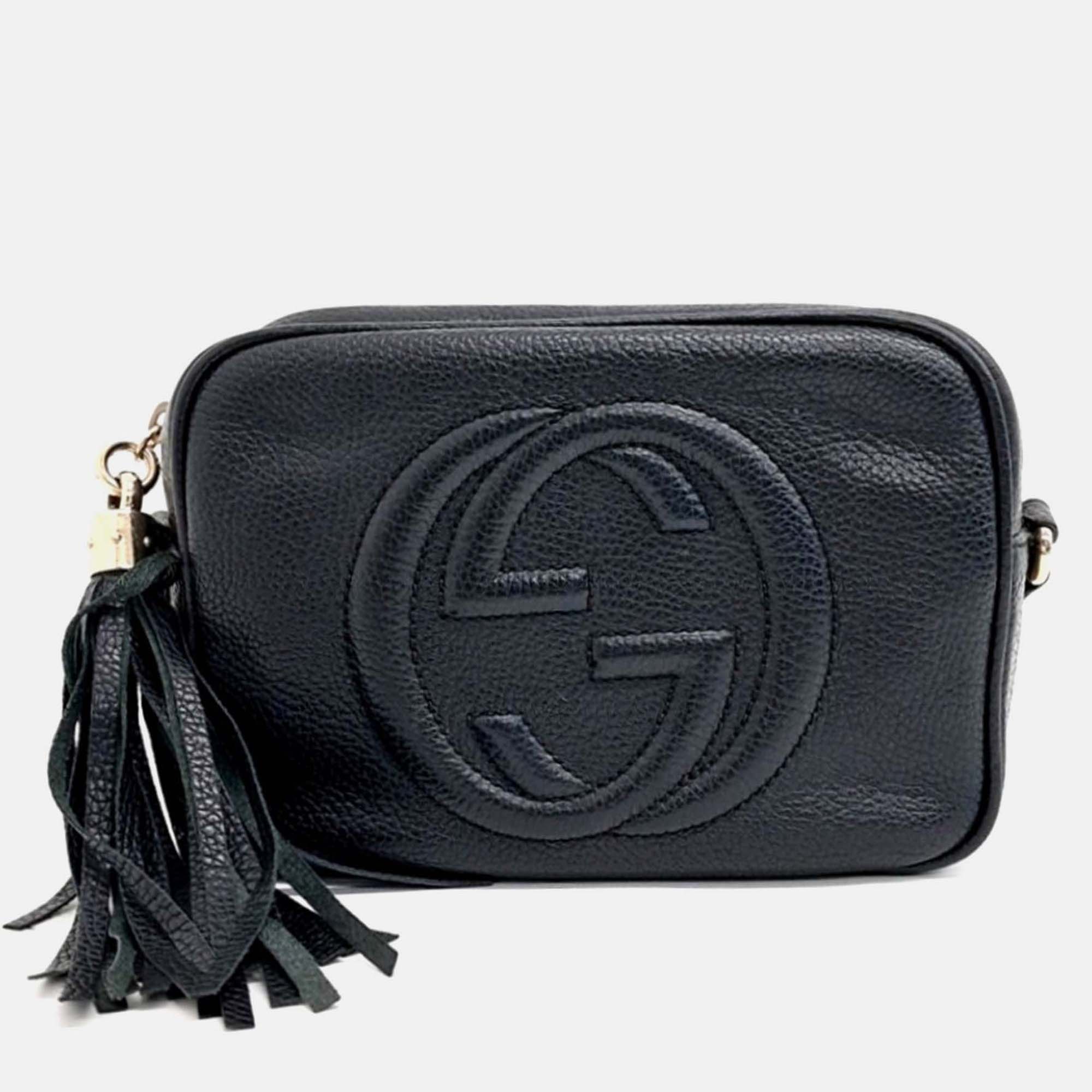 

Gucci Black Leather Disco Bag