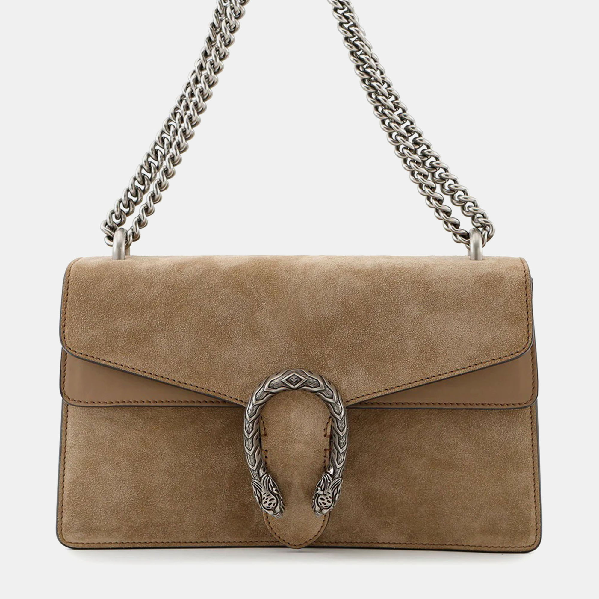 

Gucci Dionysus Beige Suede Leather Shoulder Bag, Brown