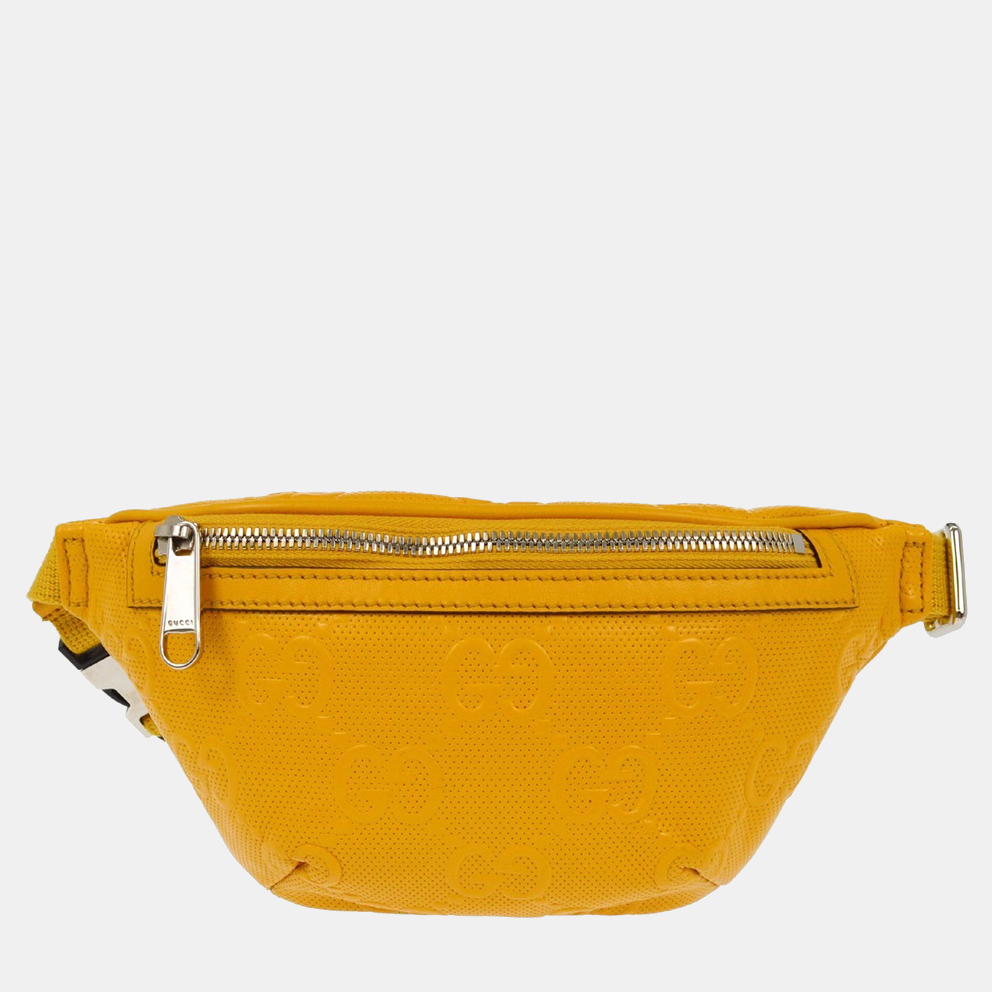 

Gucci Yellow GG Embossed Bum Bag