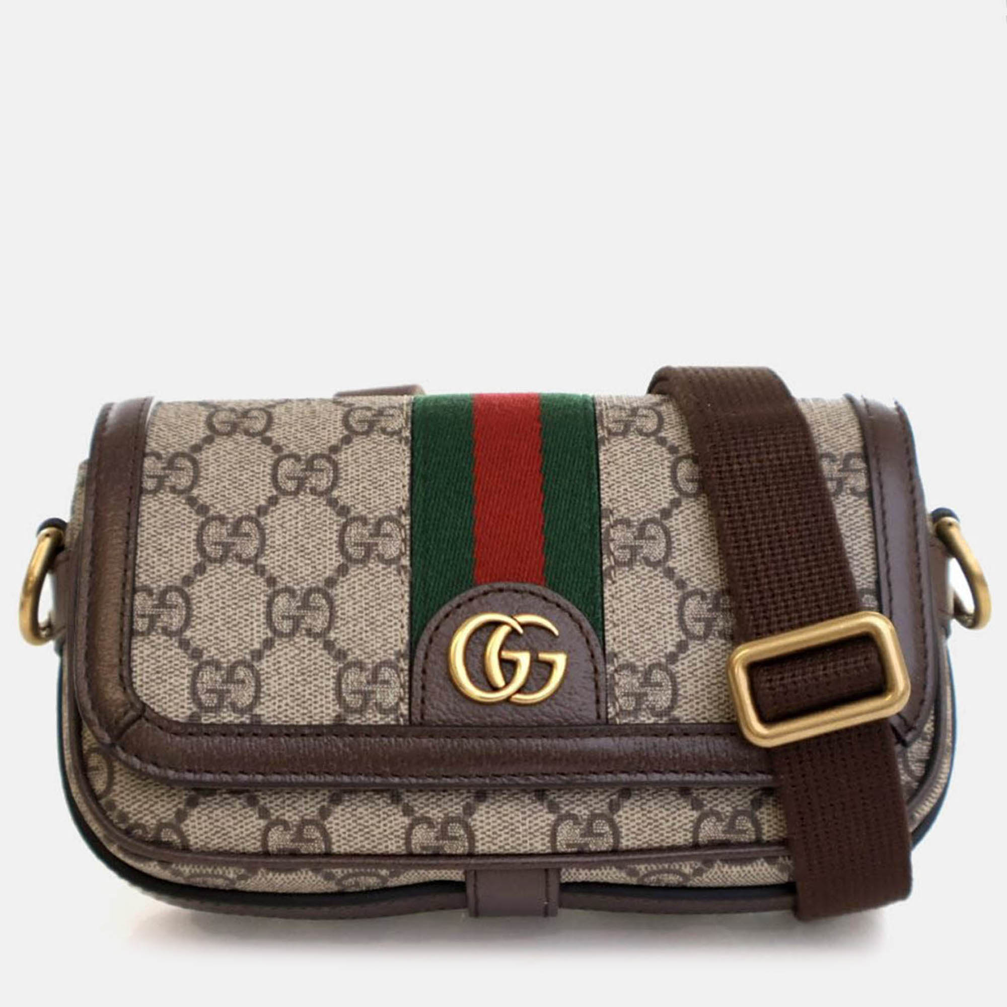 

Gucci Mini GG Supreme Ophidia Bag, Brown