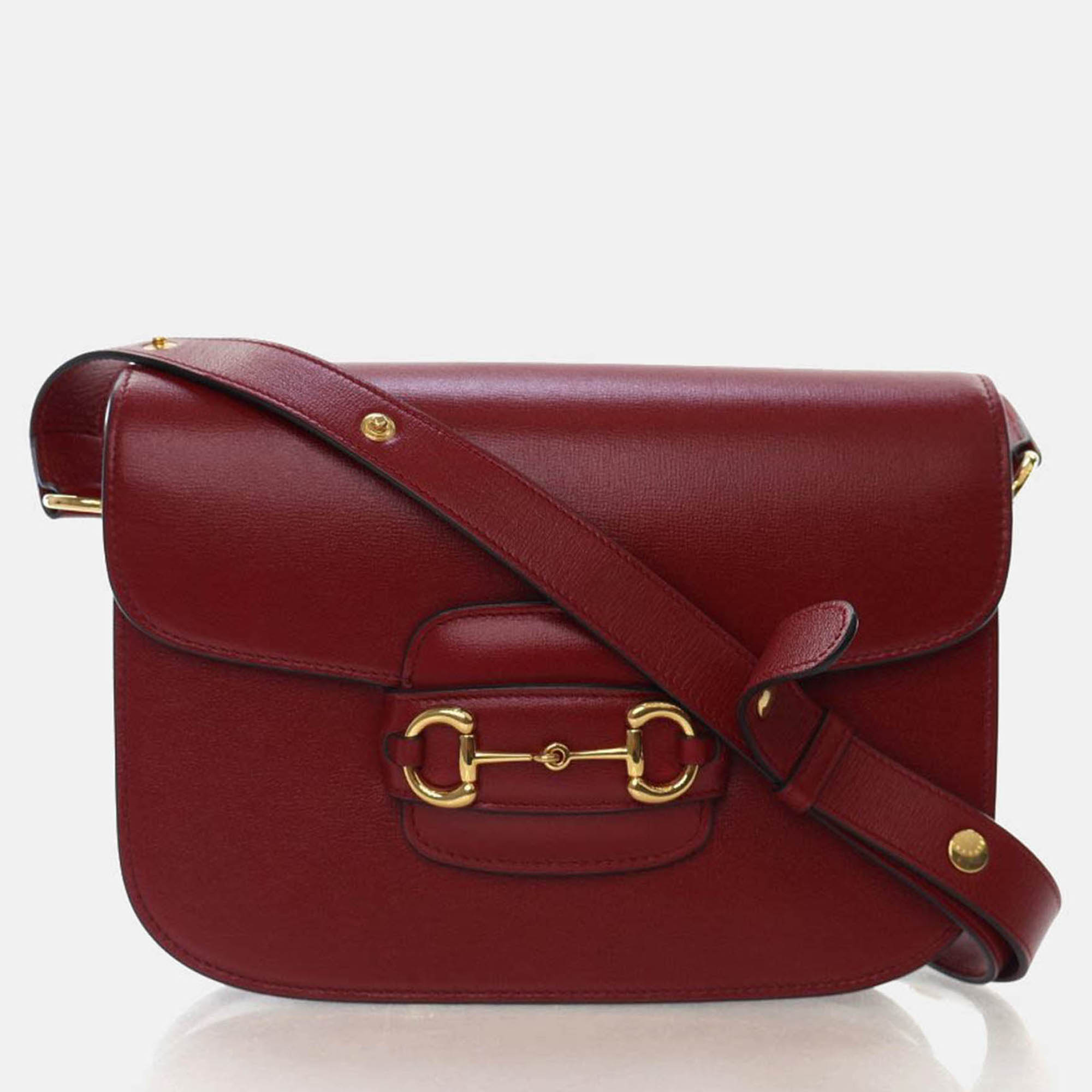 

Gucci Small Calfskin Horsebit 1955 Shoulder Bag, Red