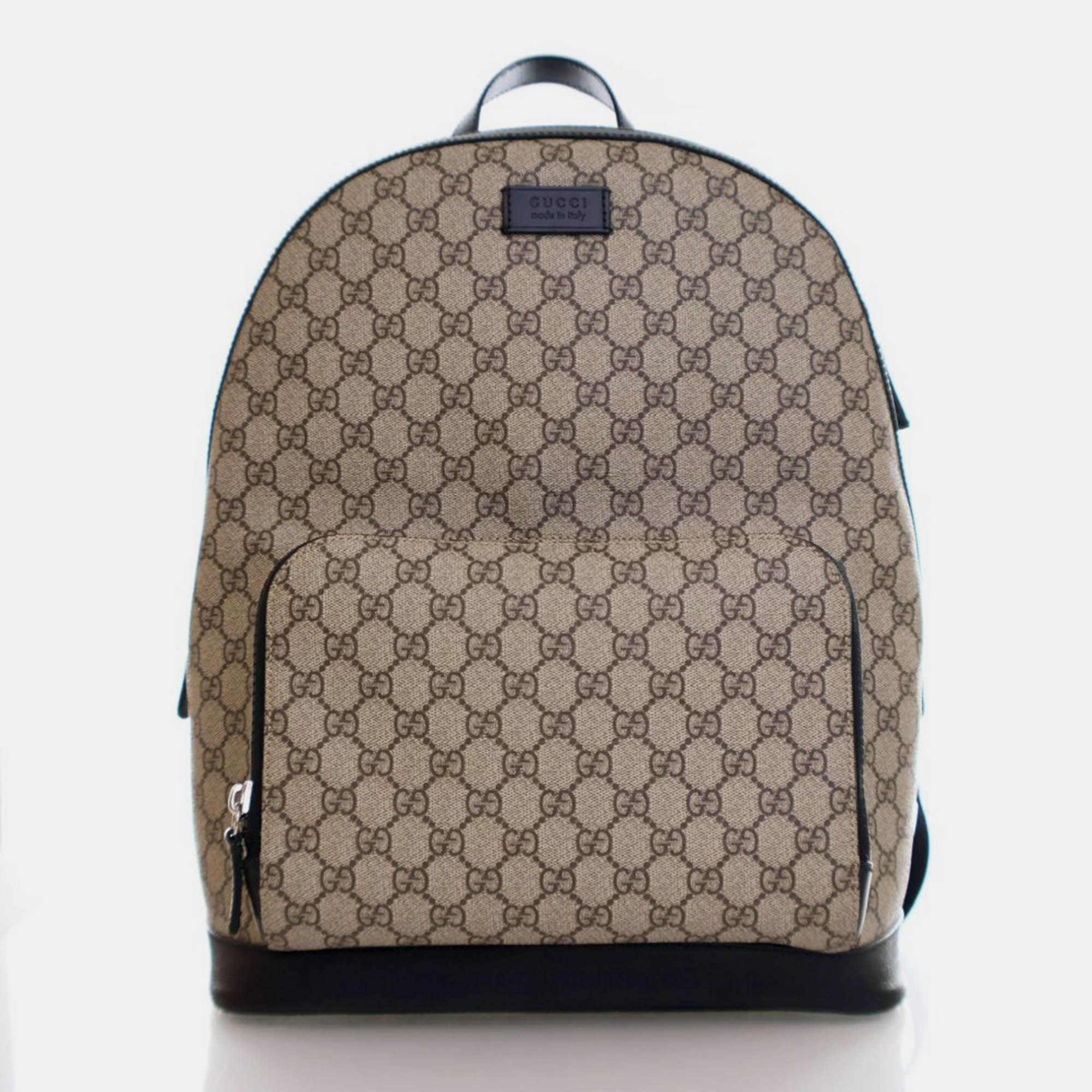Pre-owned Gucci Medium Brown Gg Supreme Eden Backpack