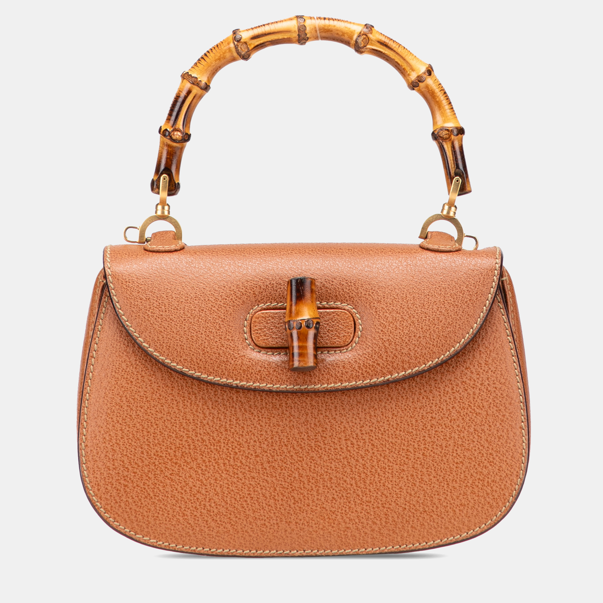 

Gucci Brown Grained Calfskin Bamboo Night