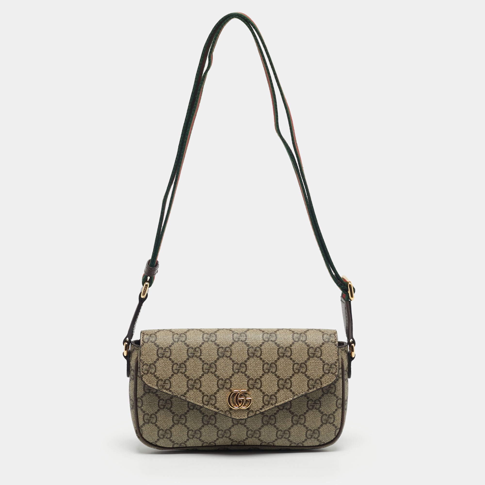 

Gucci Beige GG Supreme Canvas Ophidia Pochette