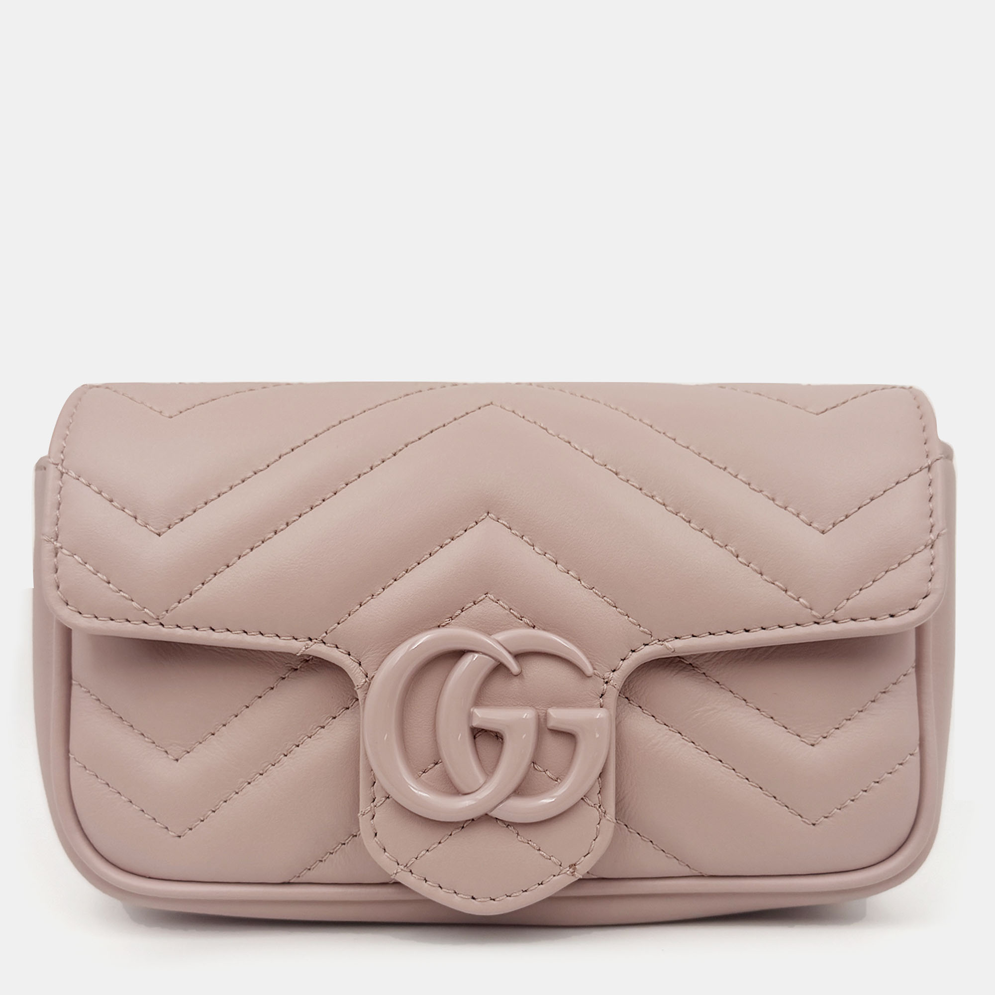 

Gucci GG Marmont Matelasse Super Mini Light Pink Leather Bag