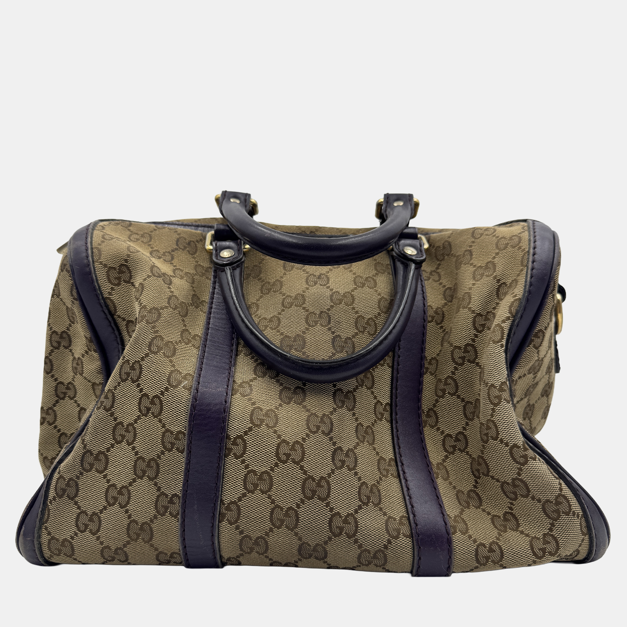 

Gucci Vintage GG Monogram Boston Beige/Purple Bag