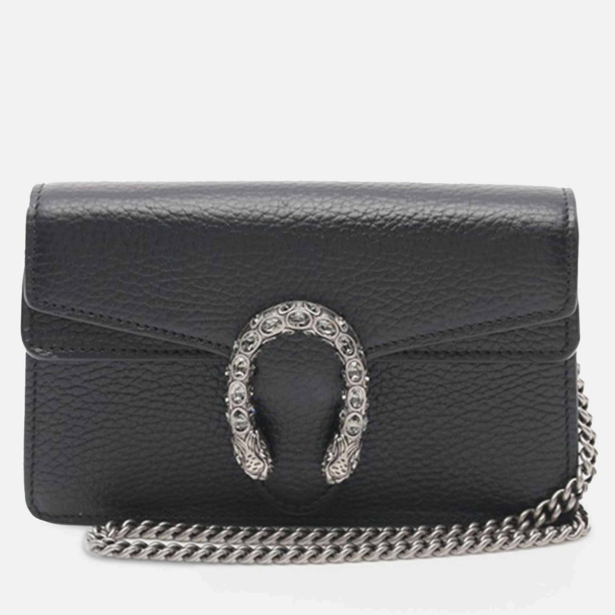 

Gucci Black Super Mini Dionysus Leather Crossbody Bag