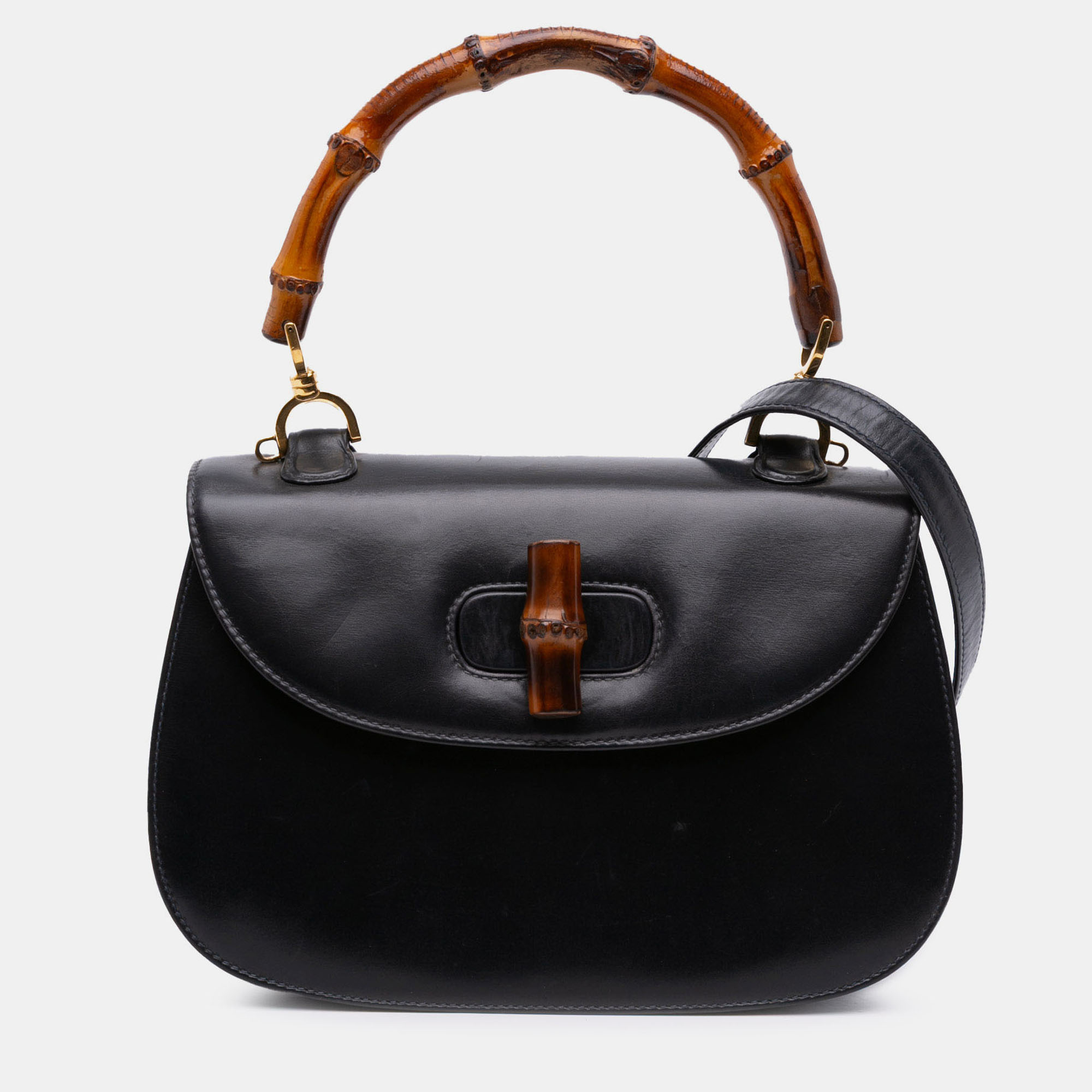 

Gucci Black Calfskin Bamboo Night