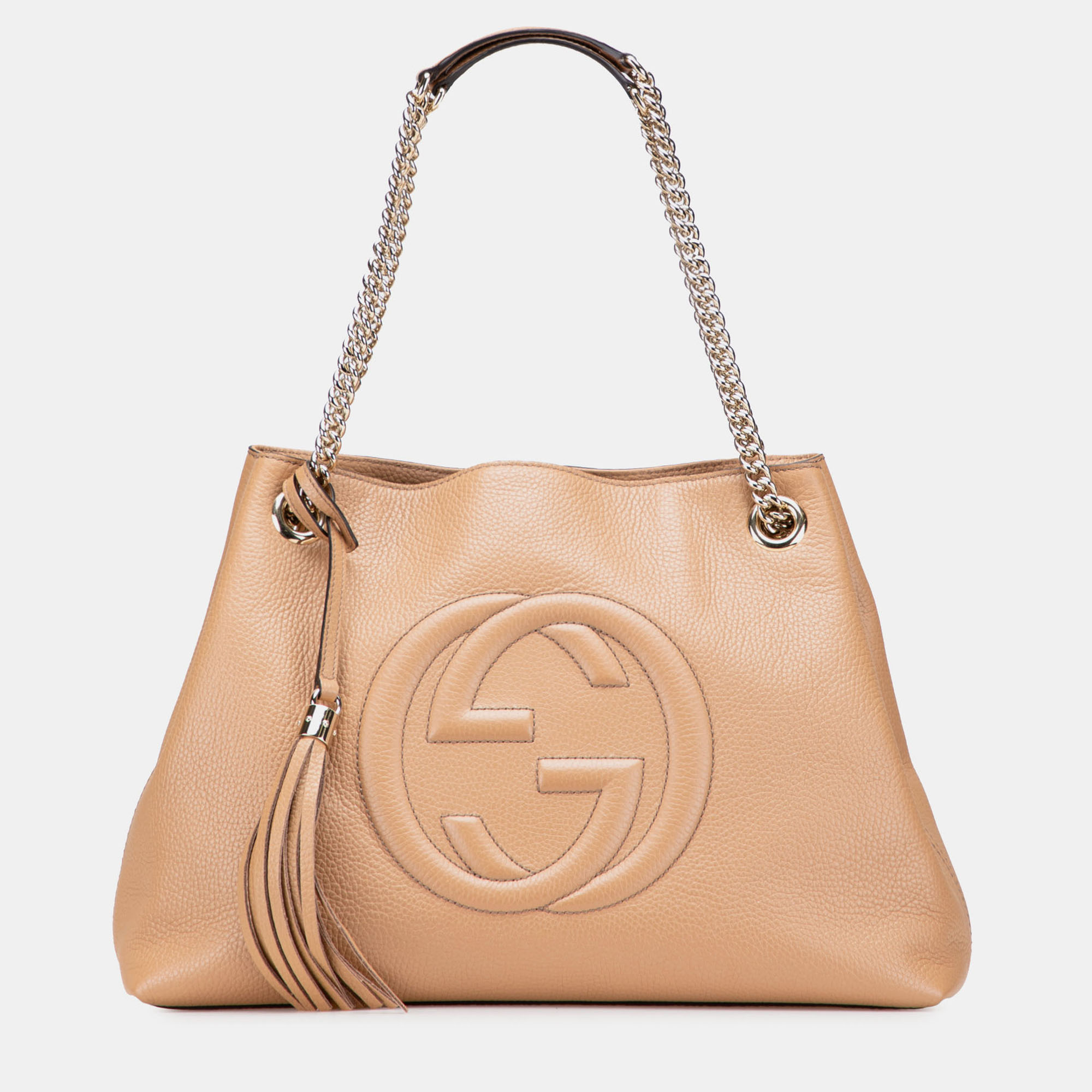 

Gucci Brown Medium Leather Soho Chain Tote