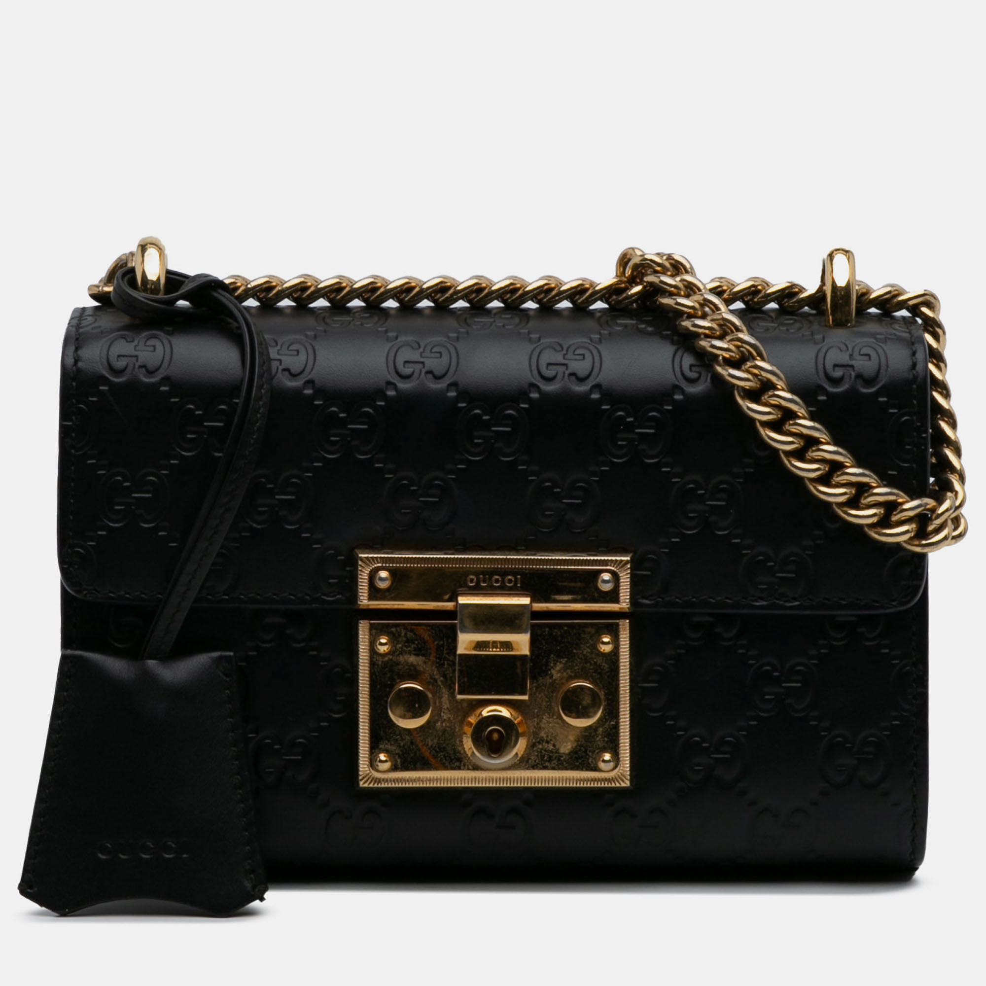 

Gucci Black Small Guccissima Padlock Crossbody