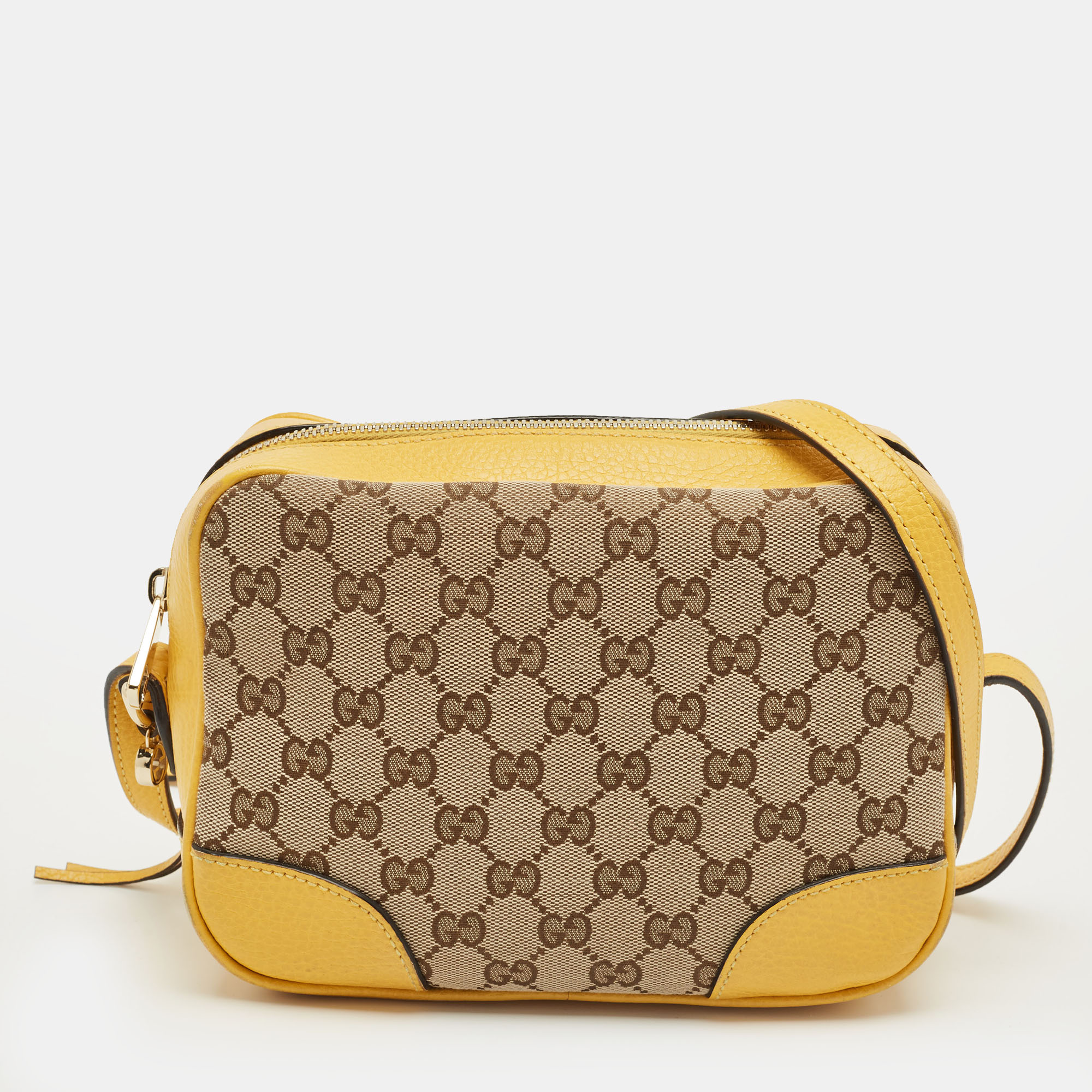 

Gucci Yellow/Beige GG Canvas and Leather Bree Crossbody Bag