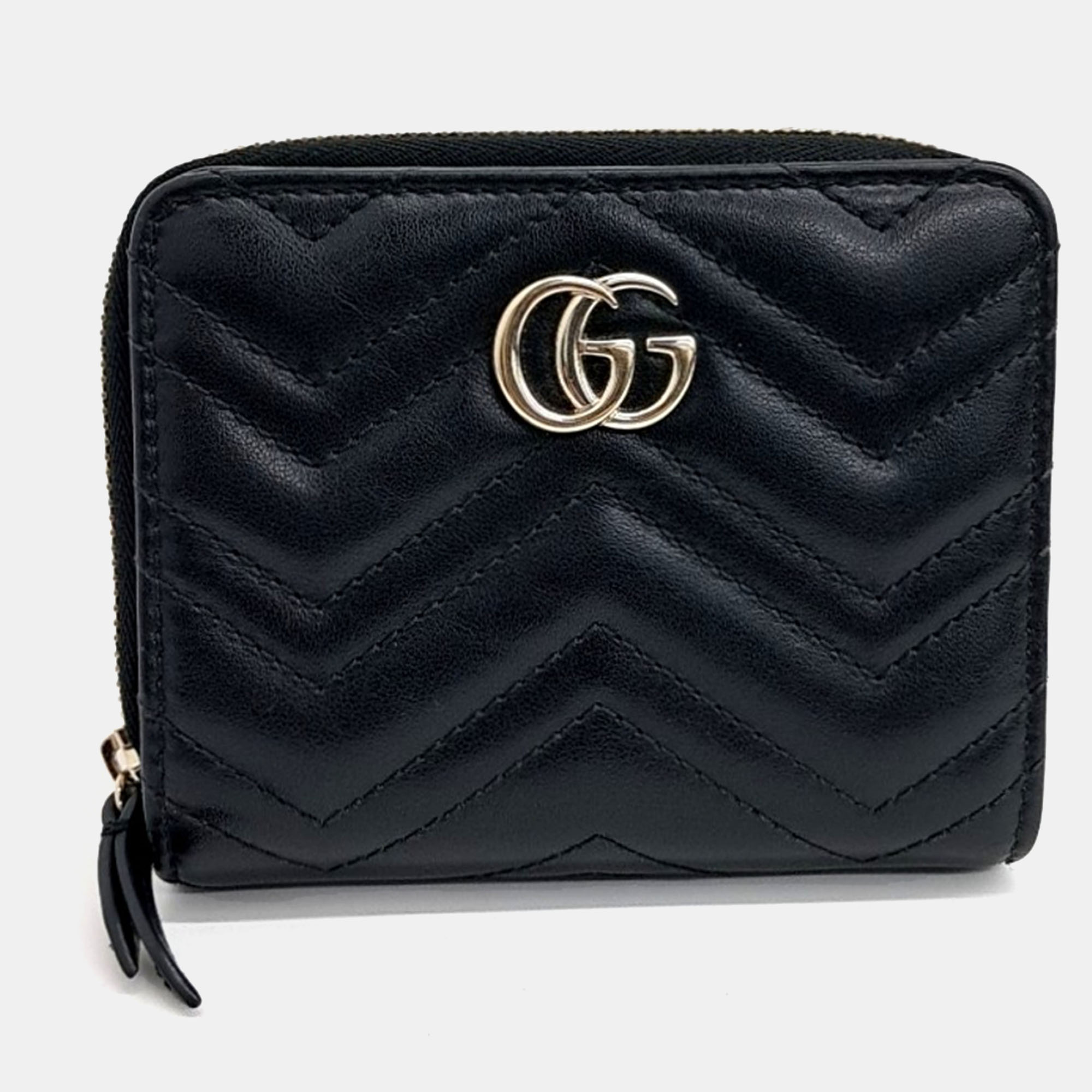

Gucci Black Leather Marmont Half Wallet