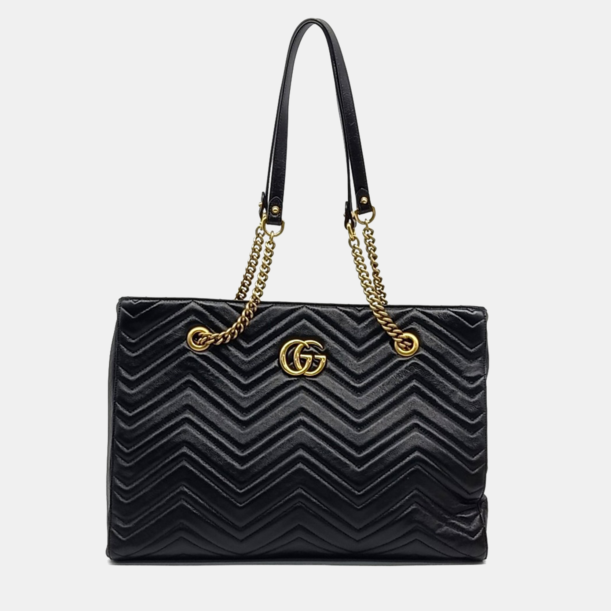 

Gucci Black Leather Medium Matelasse Shoulder Bag