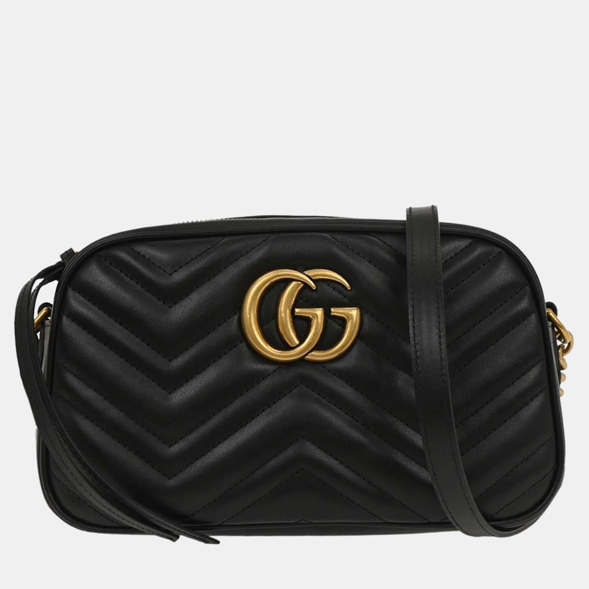 

Gucci Black GG Marmont Small Camera Bag
