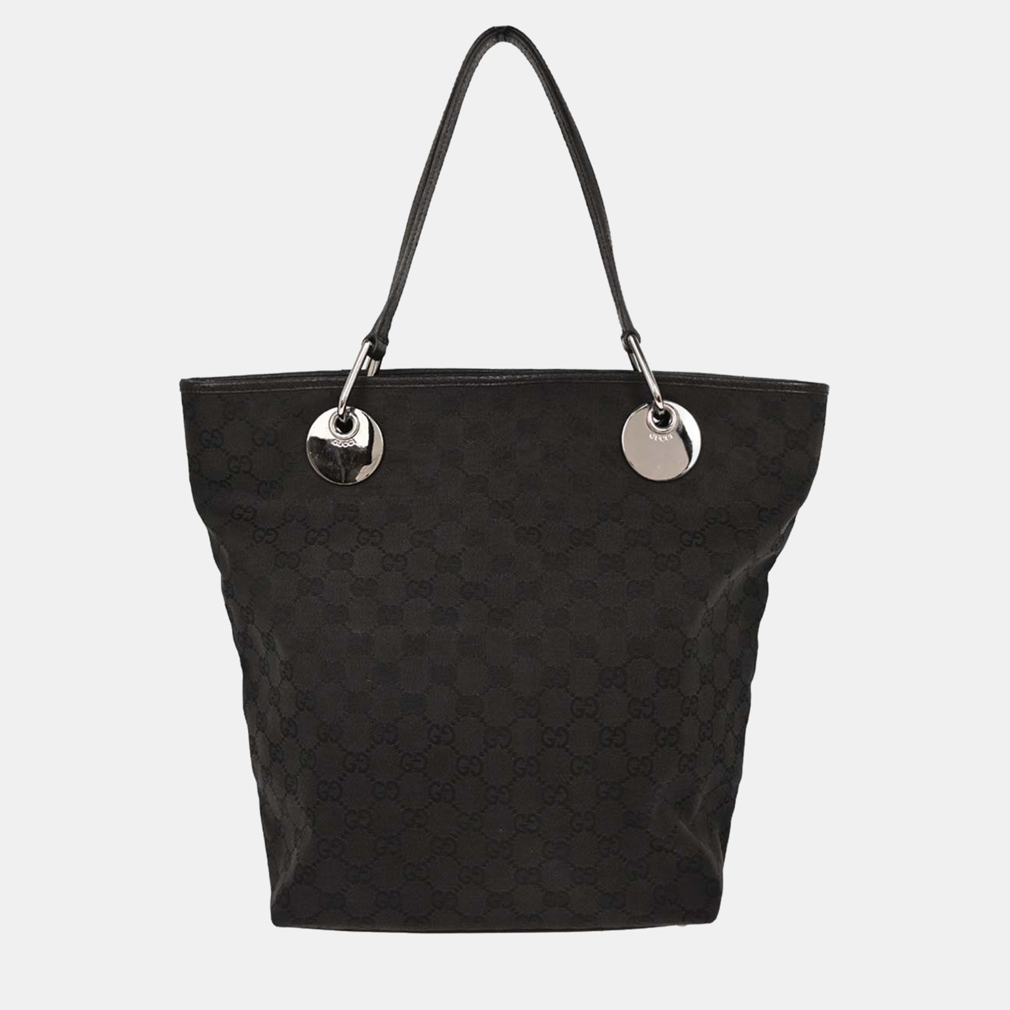 

Gucci Black Canvas GG Tote Handbag