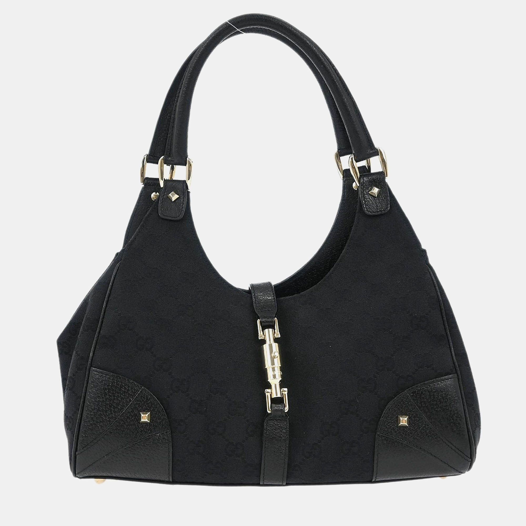 

Gucci Black GG Jackie Hobo Handbag