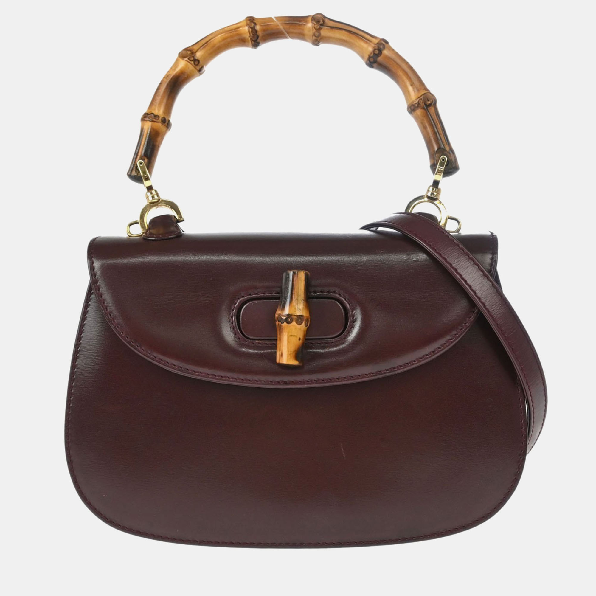 

Gucci Brown Bamboo 2way Handbag